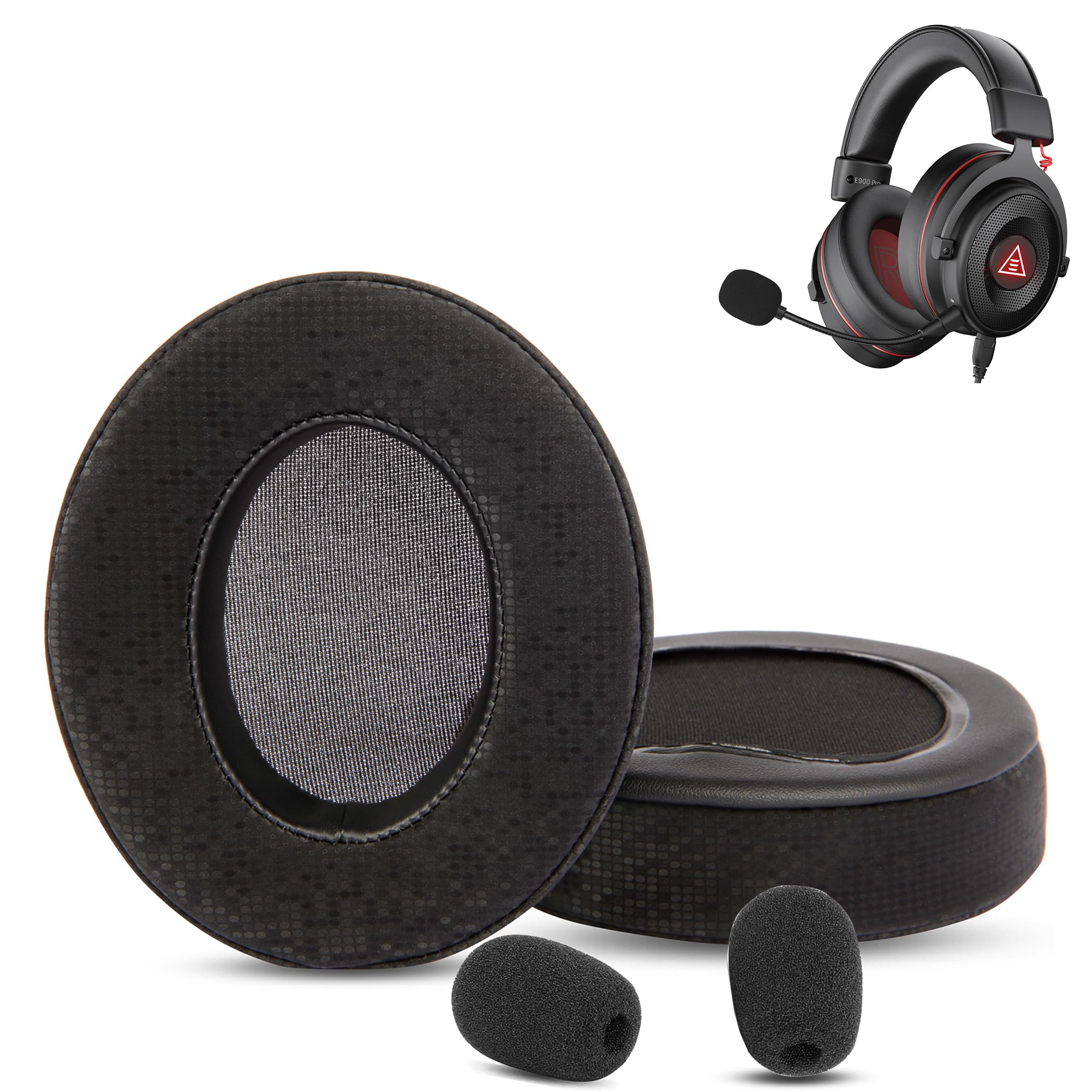 Premium Proteinkleder Ersatz Ohrpolster für EKSA E900 E900 PRO Gaming Headset Ersatz-Ohrpolster