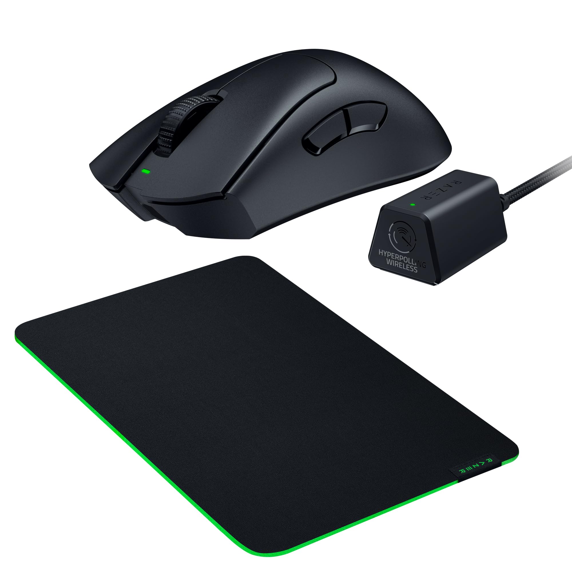 Razer DeathAdder V3 Pro + HyperPolling Wireless Dongle Bundle + Goliathus Extended Chroma