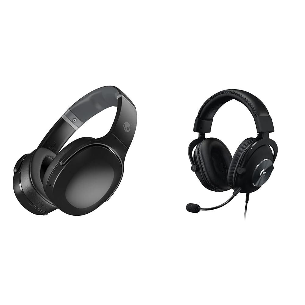 Skullcandy Crusher Evo Over-Ear Wireless-Kopfhörer mit Sensory Bass & Logitech G PRO X Gaming-Headset, Over-Ear Kopfhörer mit Blue VO!CE Mikrofon