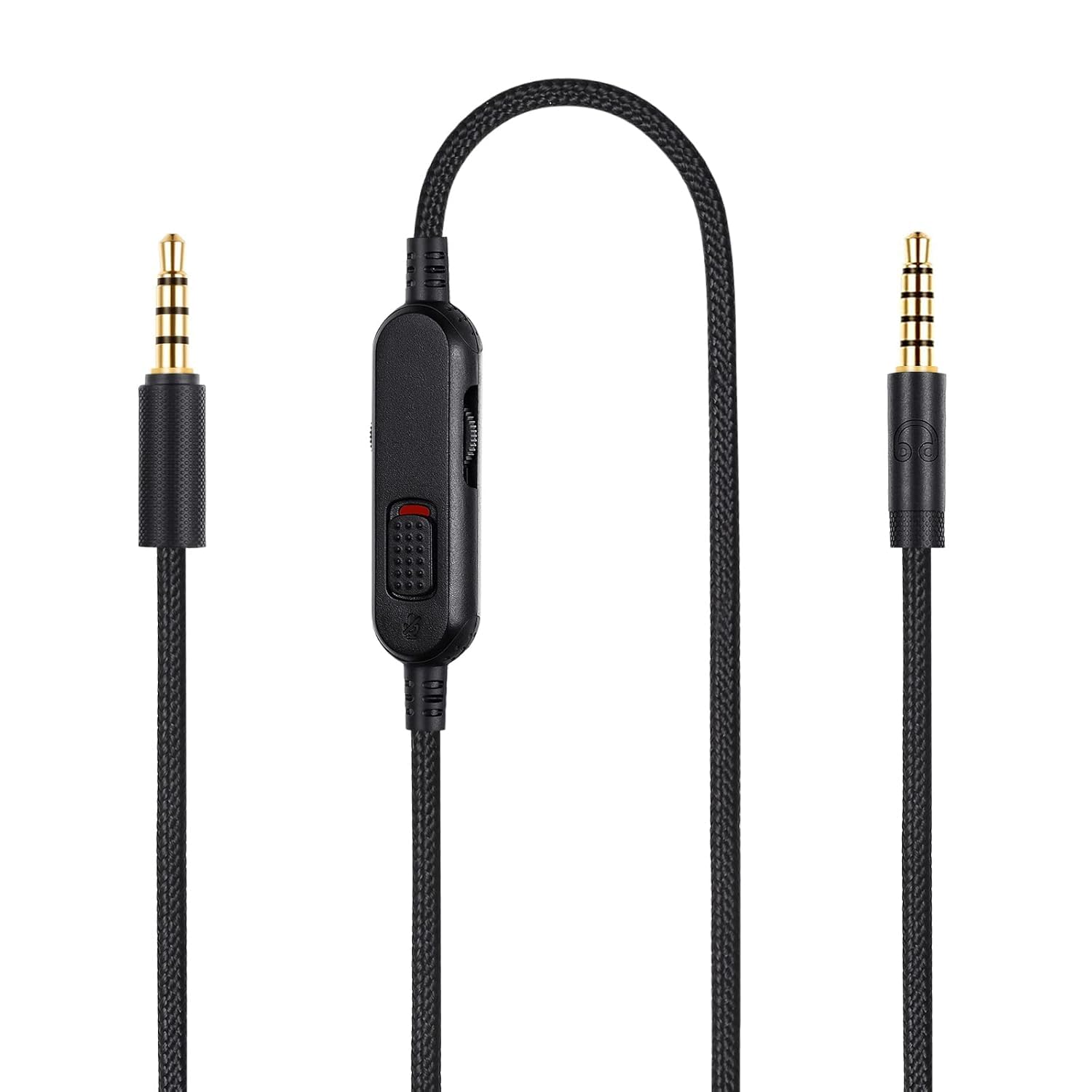 Headset Kabel Ersatz für Logitech, 3,5 mm Kopfhörer Audiokabel Gaming Headset Lautstärke Mikrofonsteuerung Kabel, Spiel Kopfhörer Audio Ersatzkabel Klinkenkabel für Logitech G433 G233 G Pro G Pro X