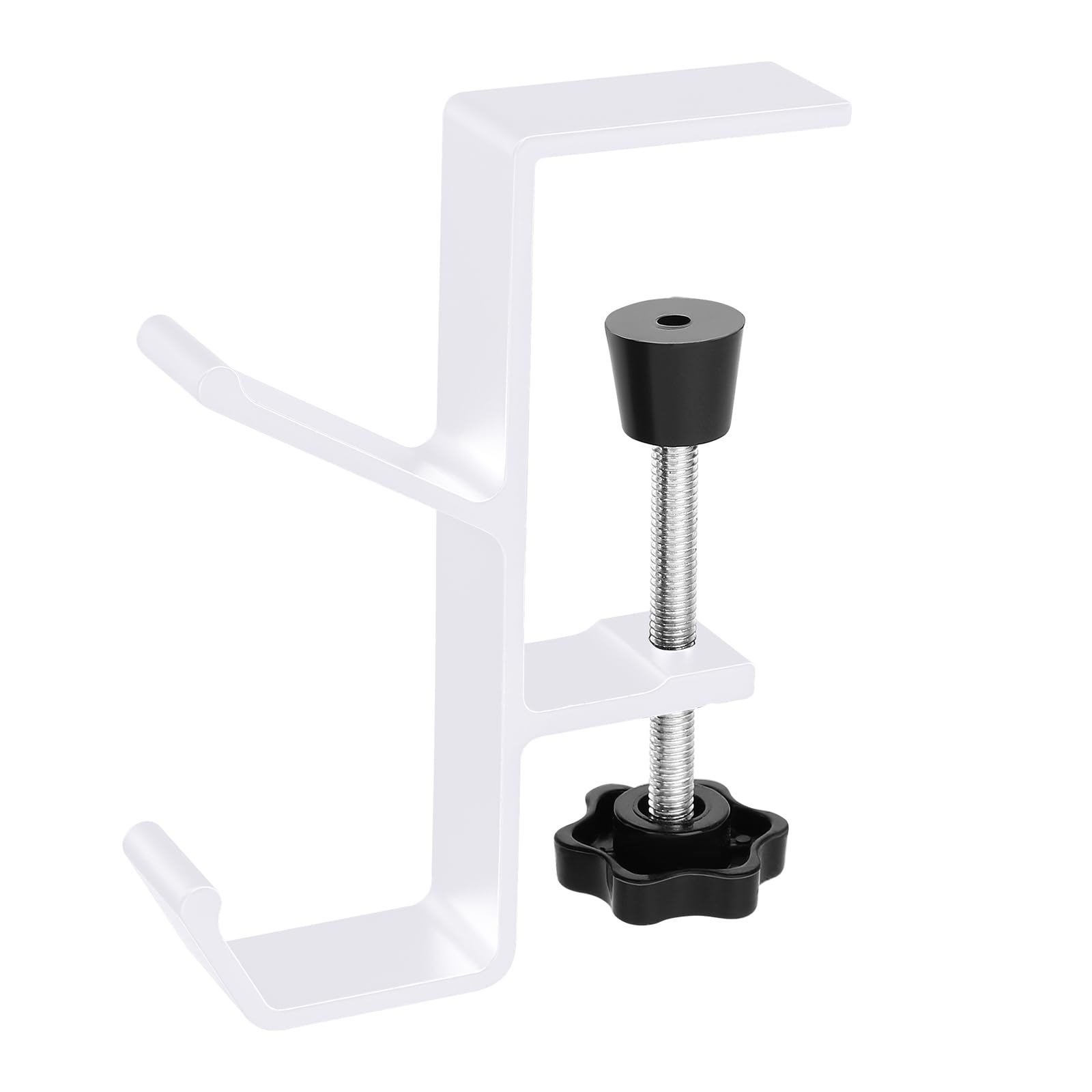 Jeffdad Kopfhörer Ständer Weiß, Headset Halterung Mit Doppelhaken Kopfhörerhalter Headphone Stand Schreibtisch Kopfhöreraufhänger Kopfhörer Clip Gaming Headset Halterung Halter (Weiß Doppelhaken)