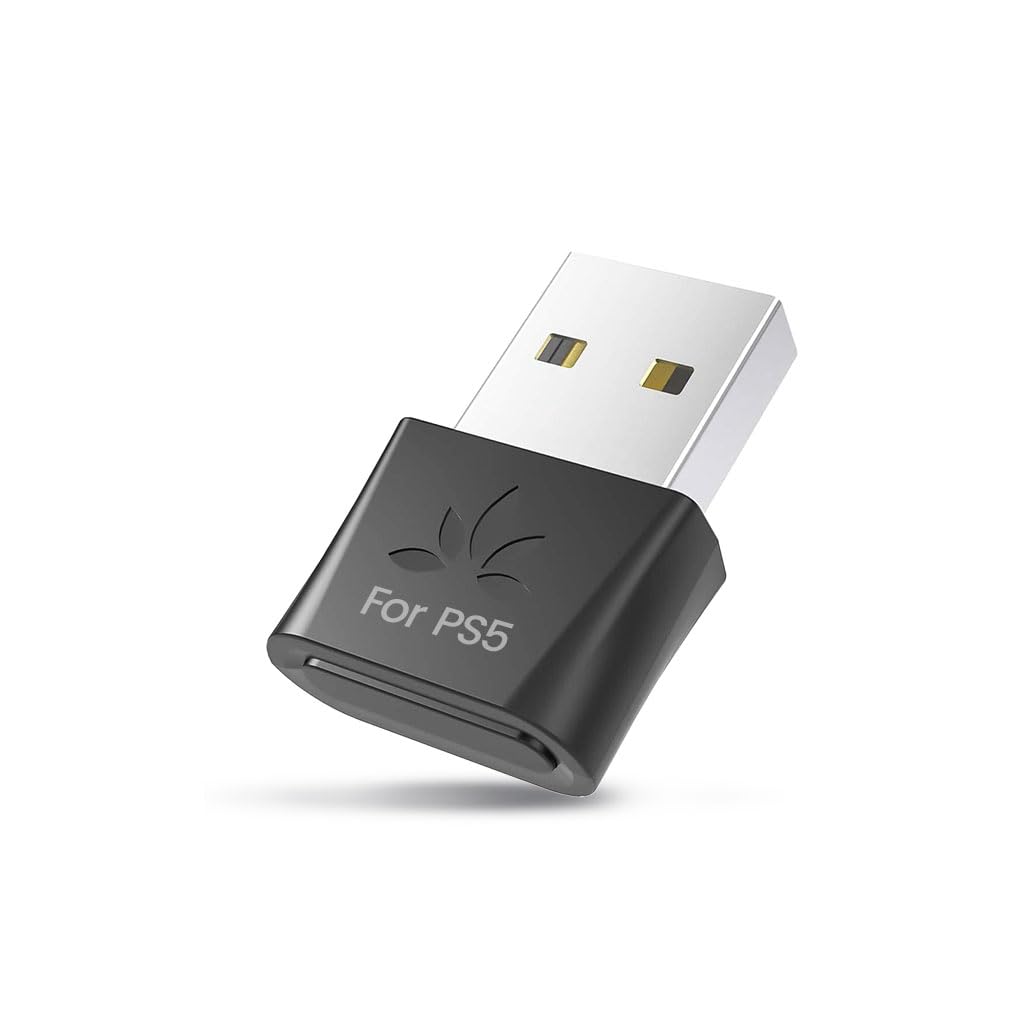 Avantree DG80-Gaming - USB Bluetooth 5.3 Adapter Dongle für PS5 & Gaming-Konsolen, mit aptX-Adaptive und niedriger Latenz, Wireless Audio-Transmitter Stick für Bluetooth Kopfhörer & Ohrhörer