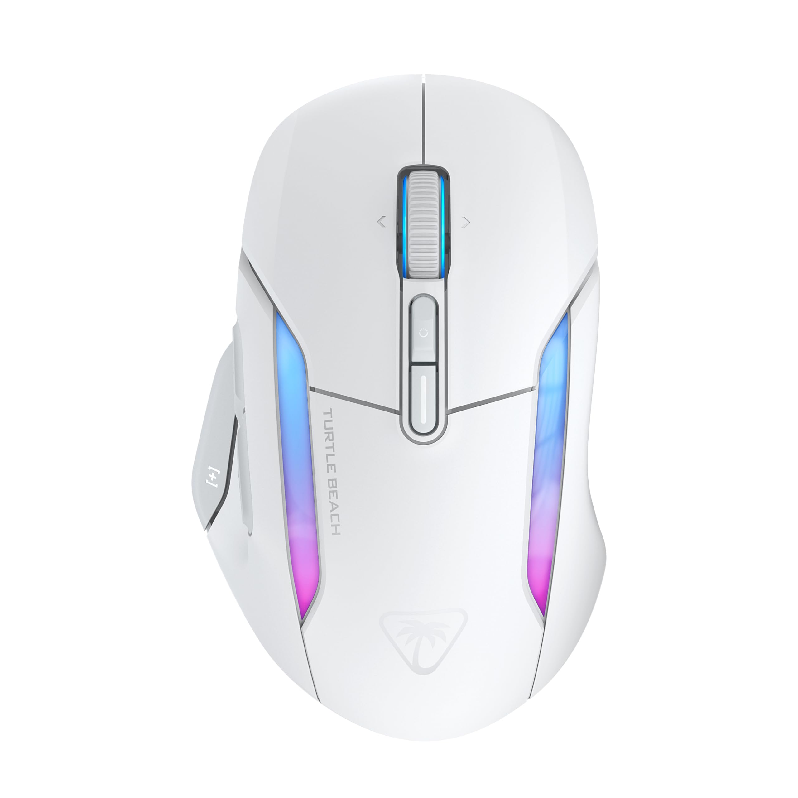 Turtle Beach Kone II Air – Kabellose, ergonomische RGB-Gaming-Maus, 350-Stunden-Akku, optischer 26K DPI Sensor, 21 programmierbare Funktionen, 4D-Free-Spin-Scroll-Rad, Weiß
