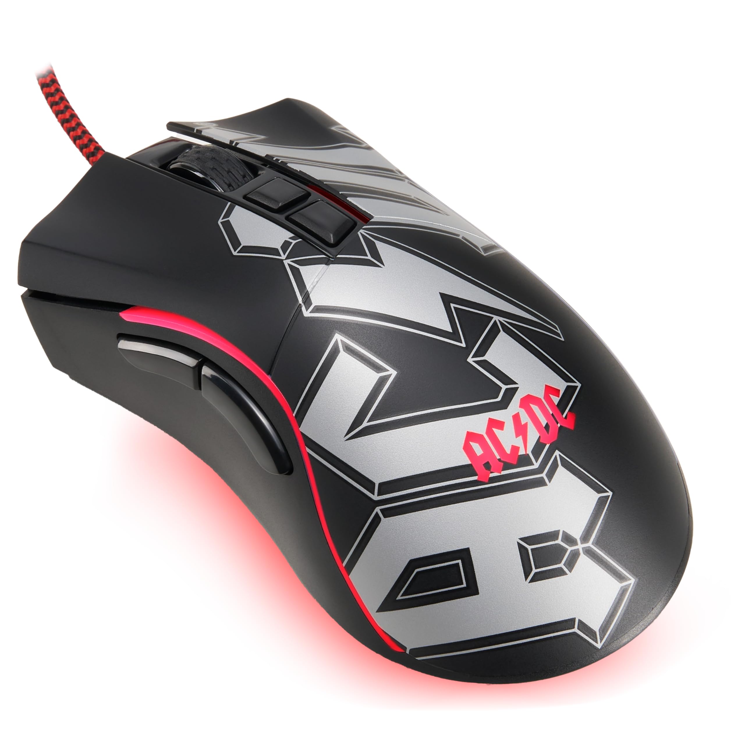 Subsonic-AC/DC Kabelgebundene Gaming-Maus - 7200 Dpi Optische Sensor-Gaming-Maus - Ergonomische Form - 7 Programmierbare Tasten - Offiziell lizenziertes Geschenk