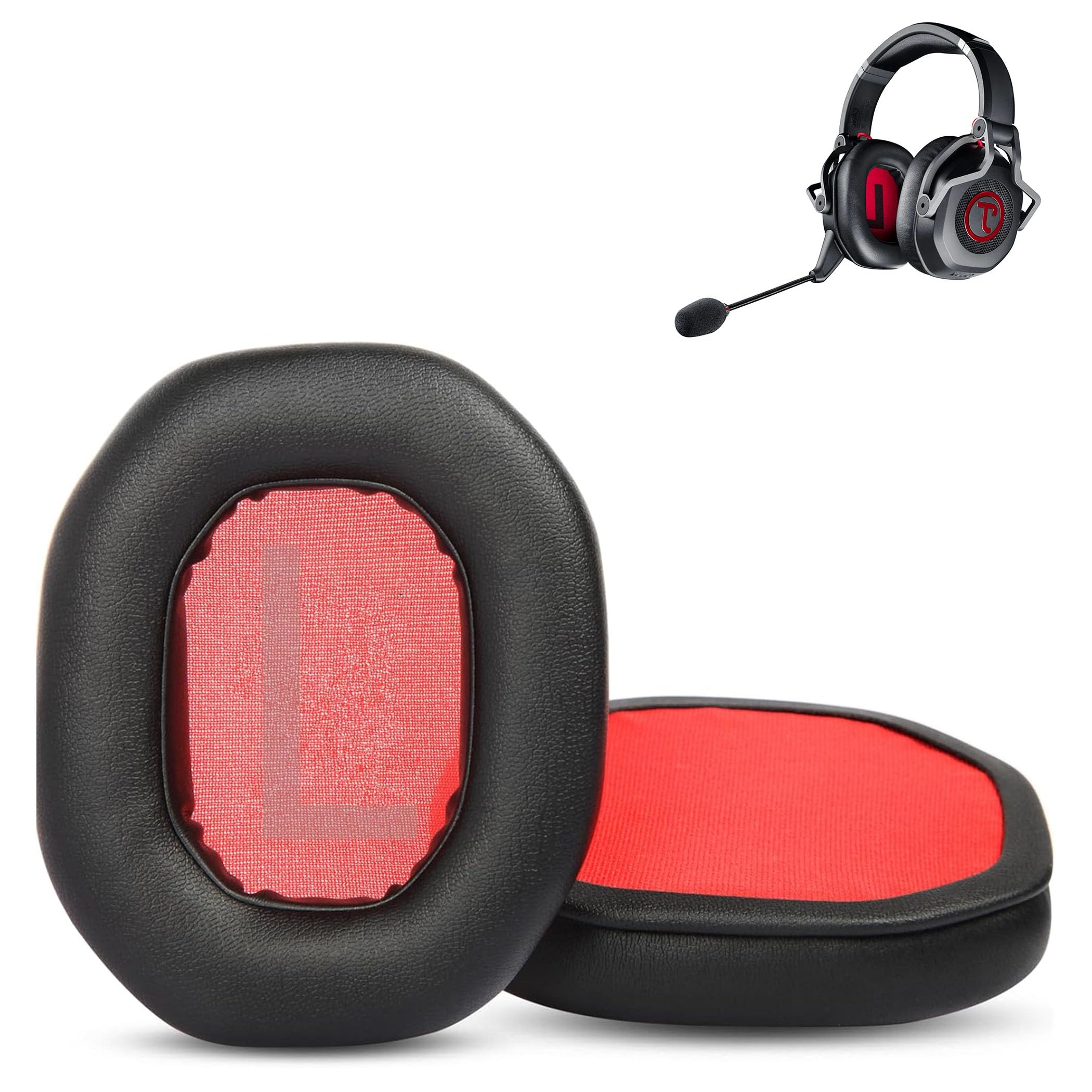 Premium Proteinkleder Ersatz Ohrpolster für Teufel Cage Gaming Headset Ersatz-Ohrpolster