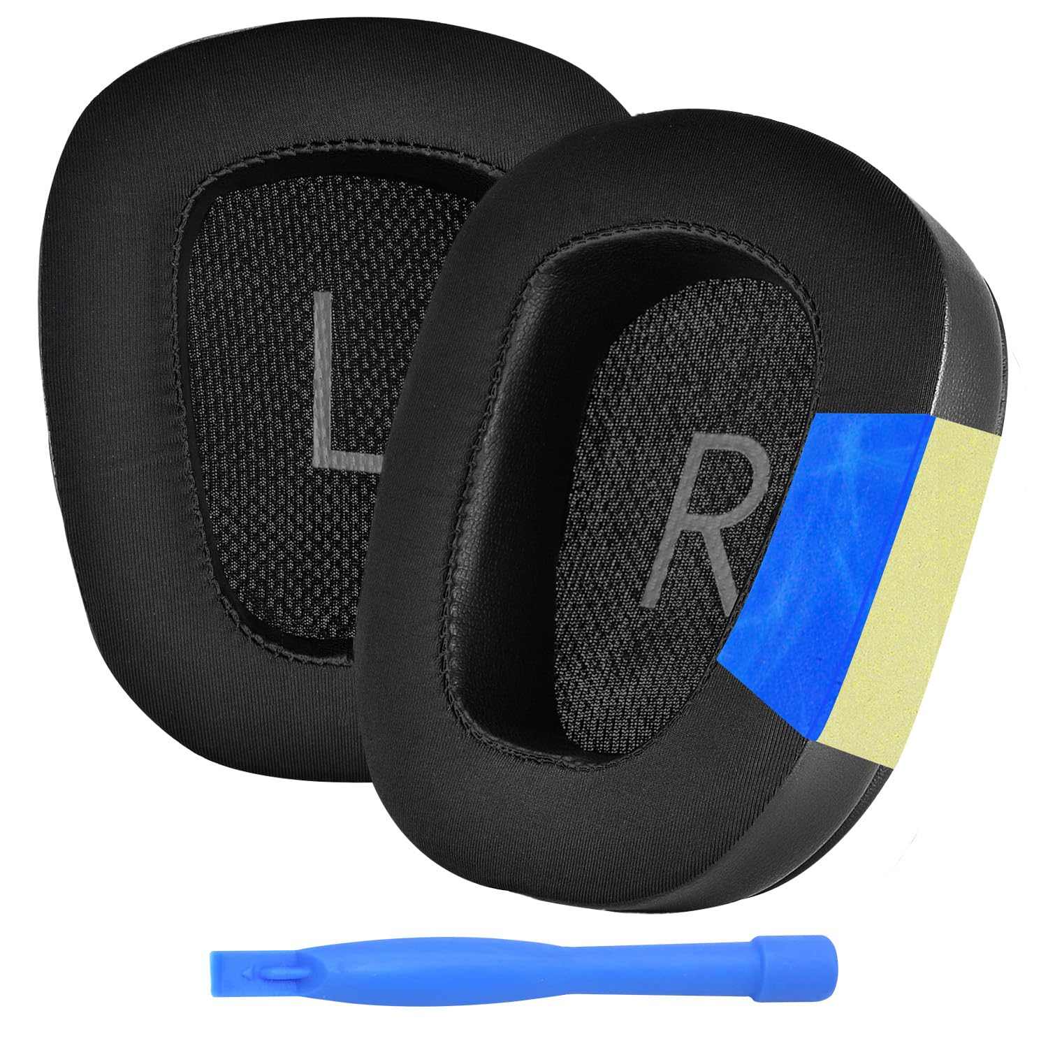 Ersatz Ohrpolster für Logitech G935 / G933 Kopfhörer von MMOBIEL - Kühlgel Kopfhörer Ohrpolster für G230, G231, G233, G332, G35, G430, G431, G432, G433, G533, G633, G633S, G635, G930, G933S – Schwarz