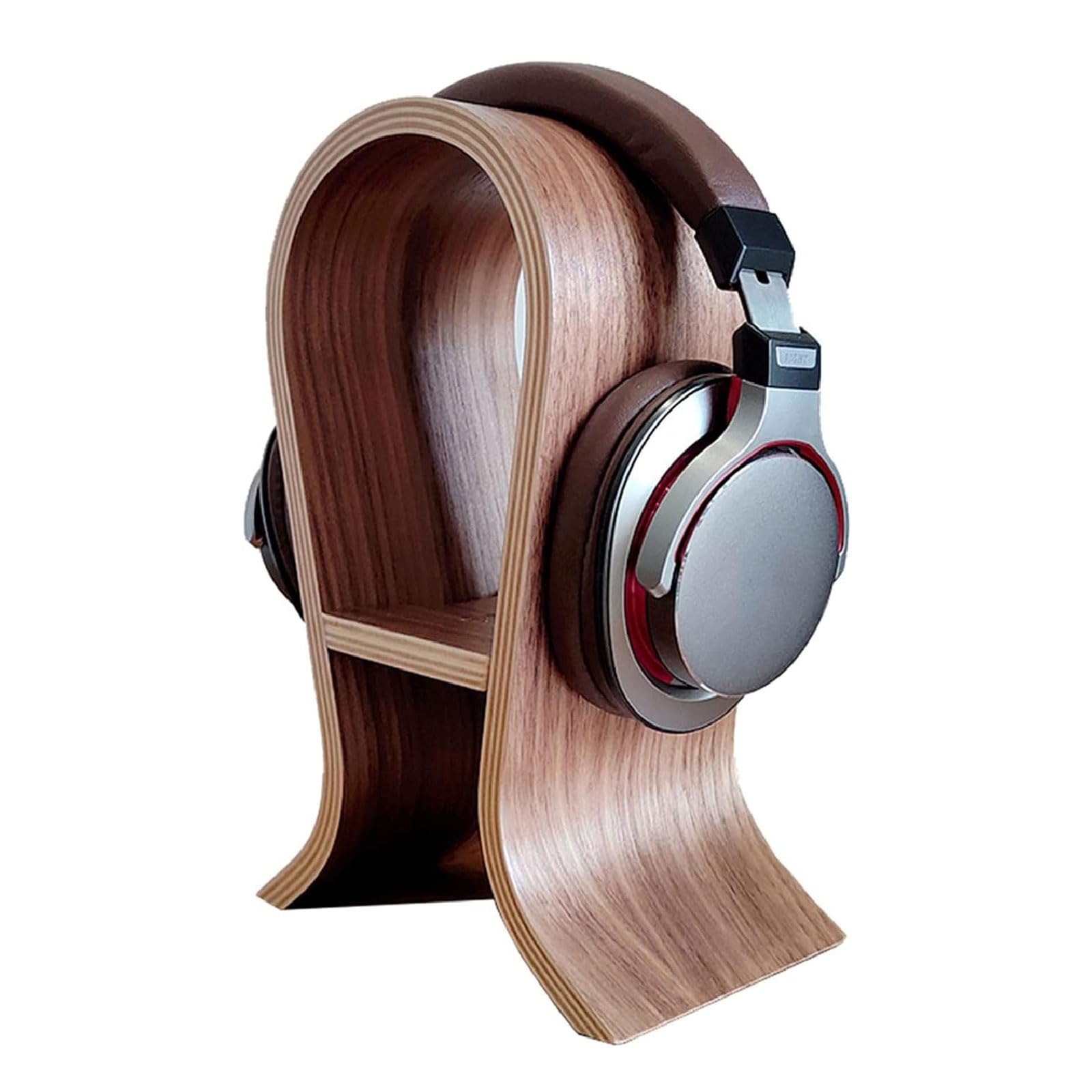 Kopfhörerständer/Headset-Halter aus Holz, Walnuss-Finish, Gaming-Kopfhörer-Display, kreatives Computer-Kopfhörer-Regal, Headset-Aufhänger
