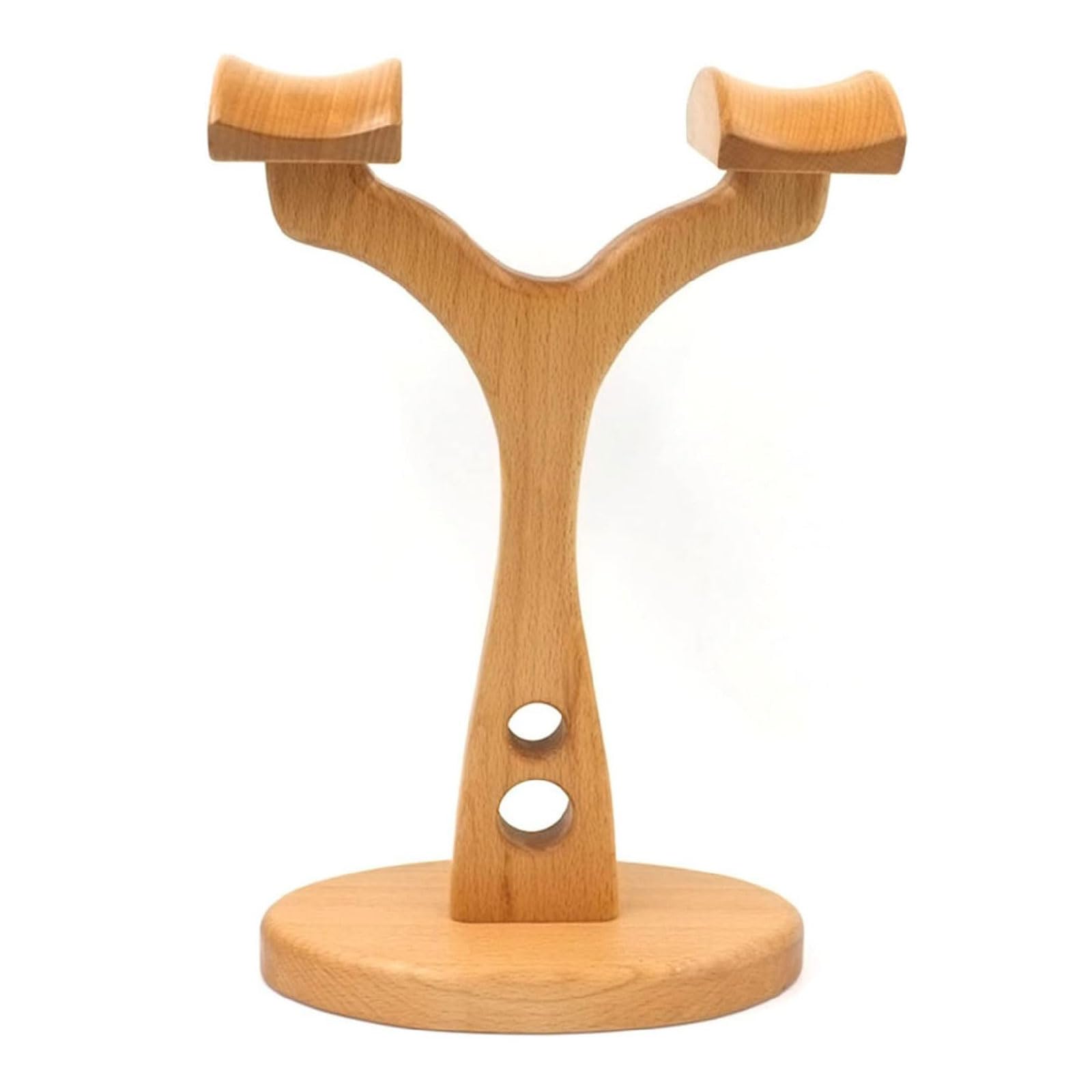 TOMRAIN Holz-Kopfhörerständer, Doppel-Headset-Ständer für Schreibtisch, Gaming-Headset-Halter, Kopfhörerständer, universeller Over-Ear-Headset-Ständer