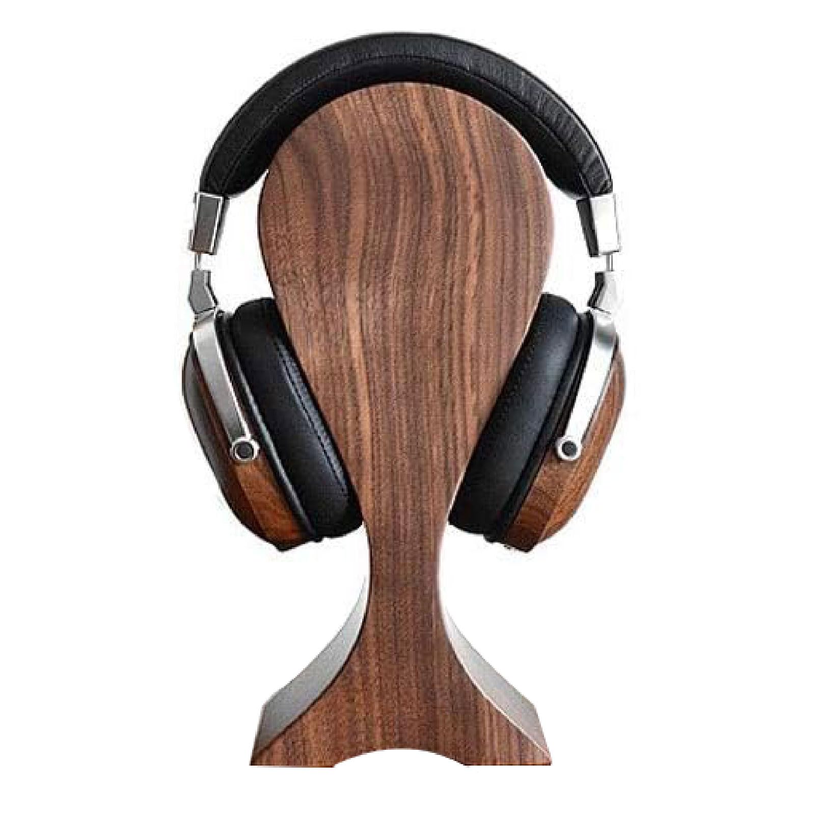 TOMRAIN Kopfhörerständer aus Holz, gebogener Headset-Ständer, Gaming-Headset-Halter mit Schwerer Basis, Gaming-Headset-Halter für alle Headsets