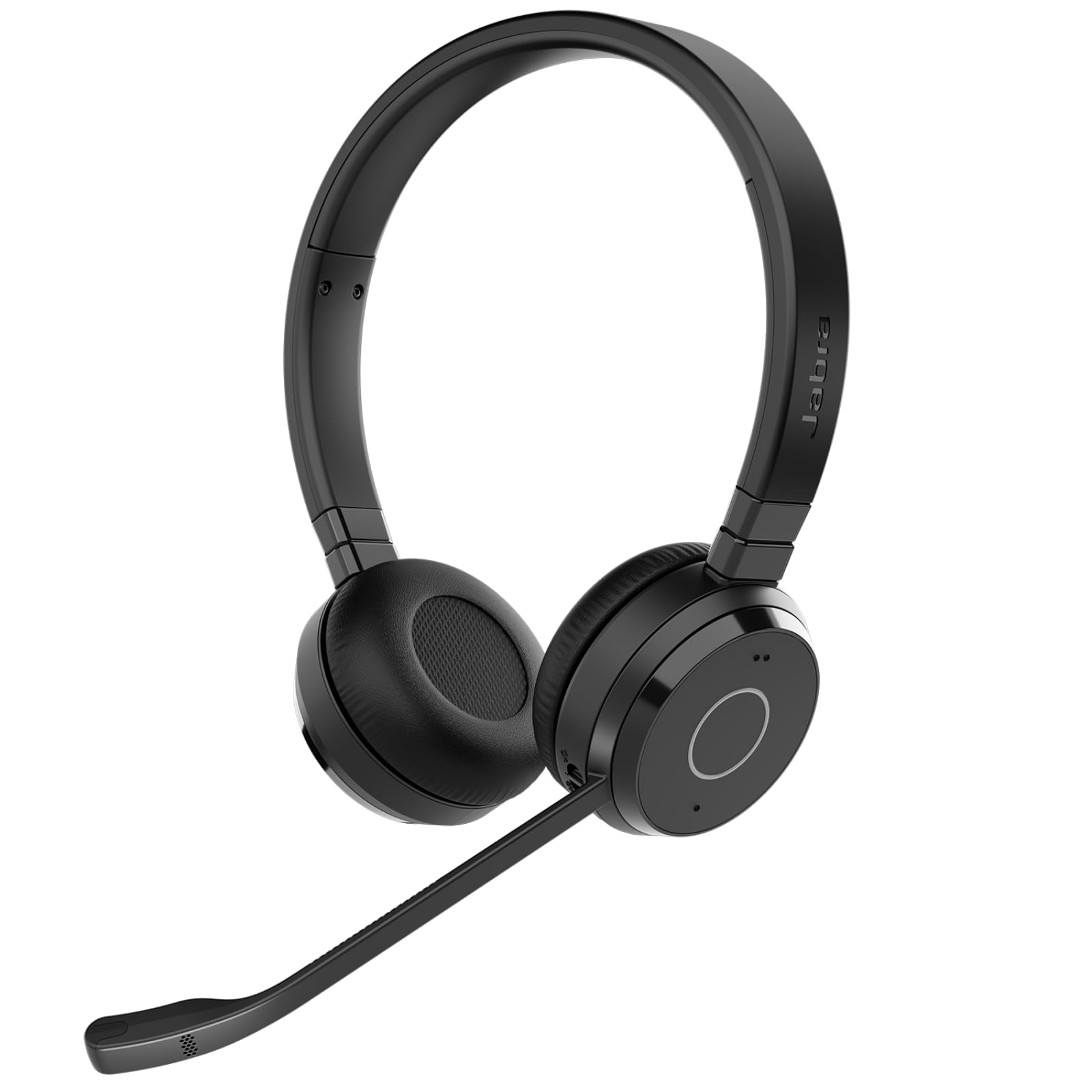 Jabra Evolve 65 TE (3. Ausgabe 2025) Kabelloses Bluetooth-Stereo-Headset mit Geräuschunterdr.-Mikrofon, verbindet 2 Geräte, 16h Akkulaufzeit, USB-A-Adapter, MS Teams-Zertifiziert, Schwarz