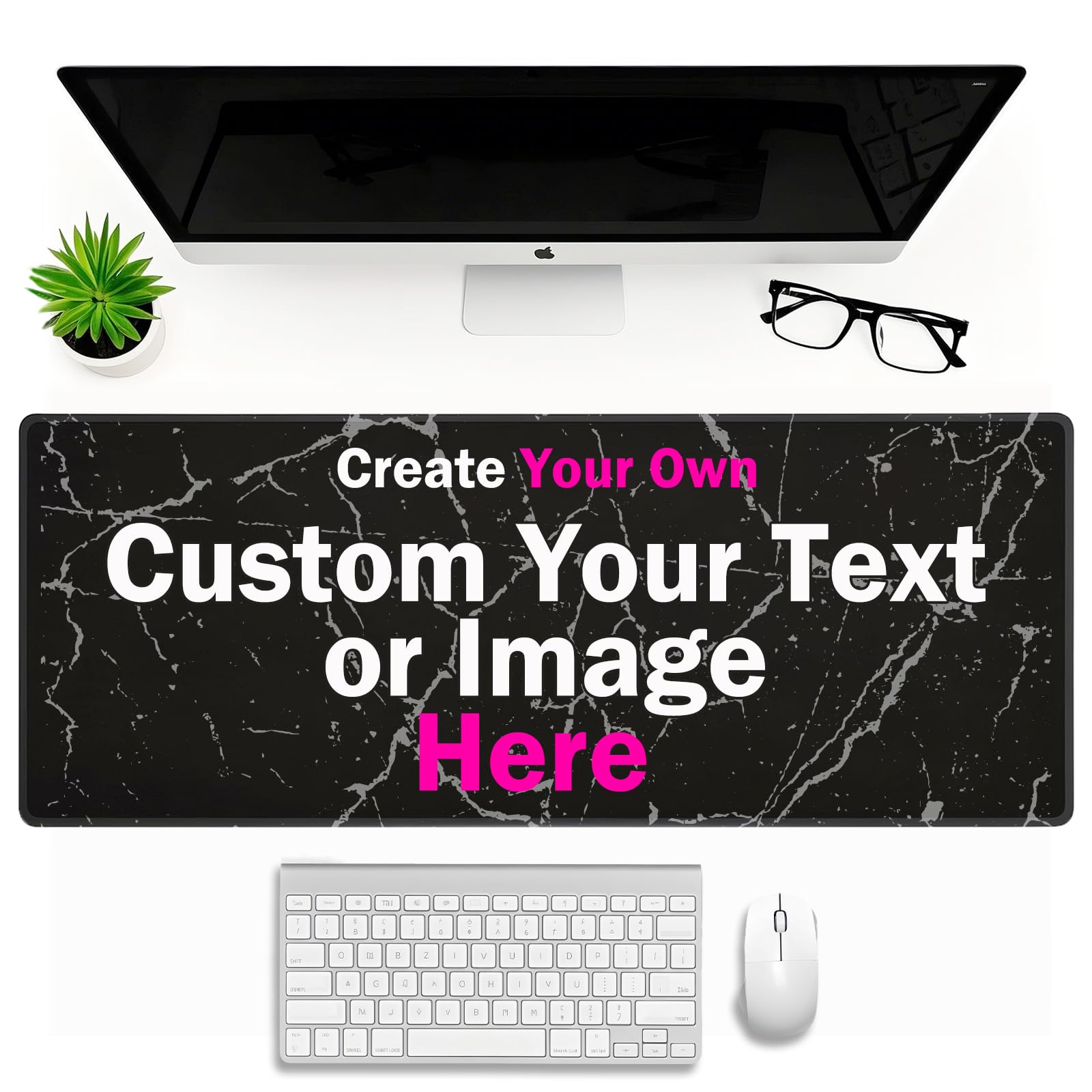 Personalisiertes XXL Mauspad mit Foto/Text/Logo Mauspad 900x400x3mm Individuelles Großes Wasserdichtes Gaming-Mauspad, rutschfeste Gummiunterseite Maus-Tastaturmatte für PC Laptop Computer Büro