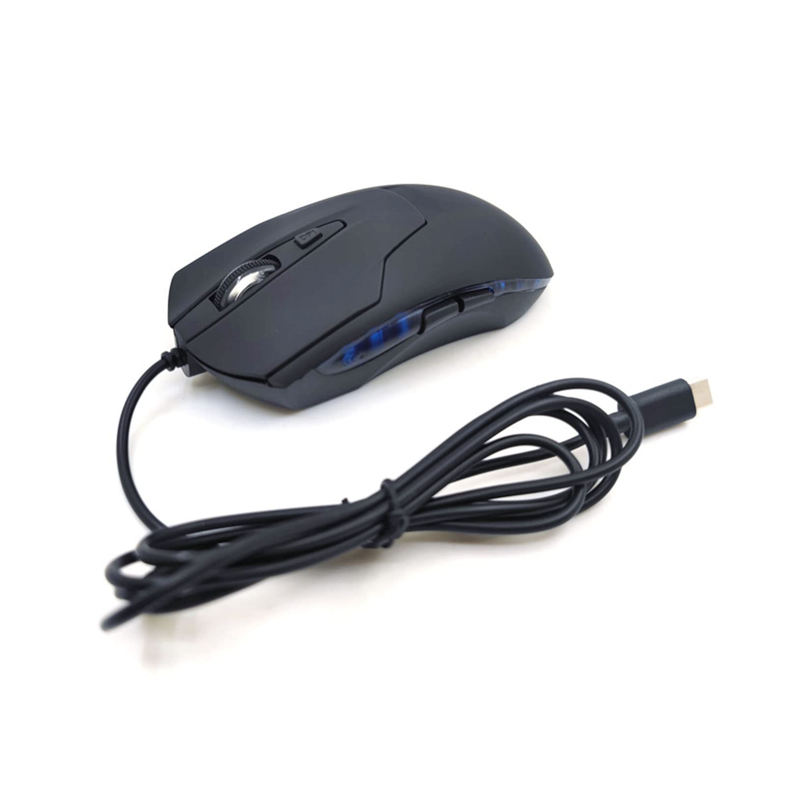 Gaming Maus USB C Mäuse Gaming Maus Ergonomisch Blaulicht 2400 DPI 6 Tasten für PC Laptop Maus