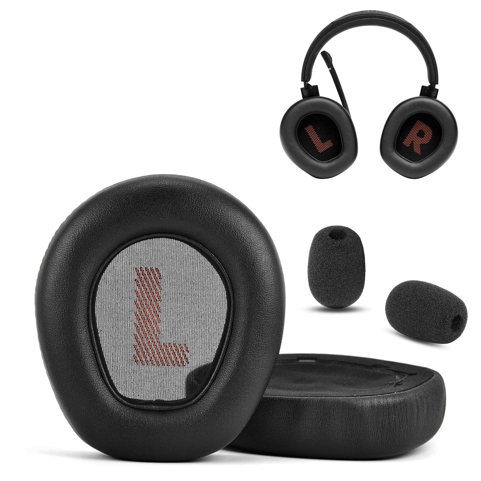 Quantum 400 Ersatz Ohrpolster Kompatibel mit JBL Quantum 400 Wired Over-Ear Gaming Headset(Proteinleder und Memory-Schaum Ersatzpolster)