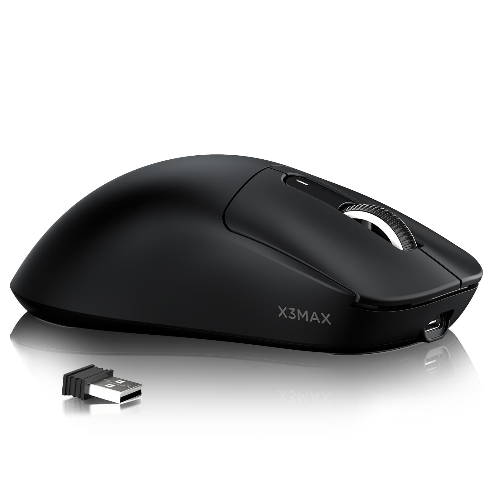ATTACK SHARK X3MAX 49g Superlight Mouse, PixArt PAW3950 Gaming Sensor, BT/2.4G Wireless/Wired Gaming Mouse, 6 Adjustable DPI up to 42000, 200 Hrs Battery, Office Mice for Win11/Xbox/PS/Mac (Black)