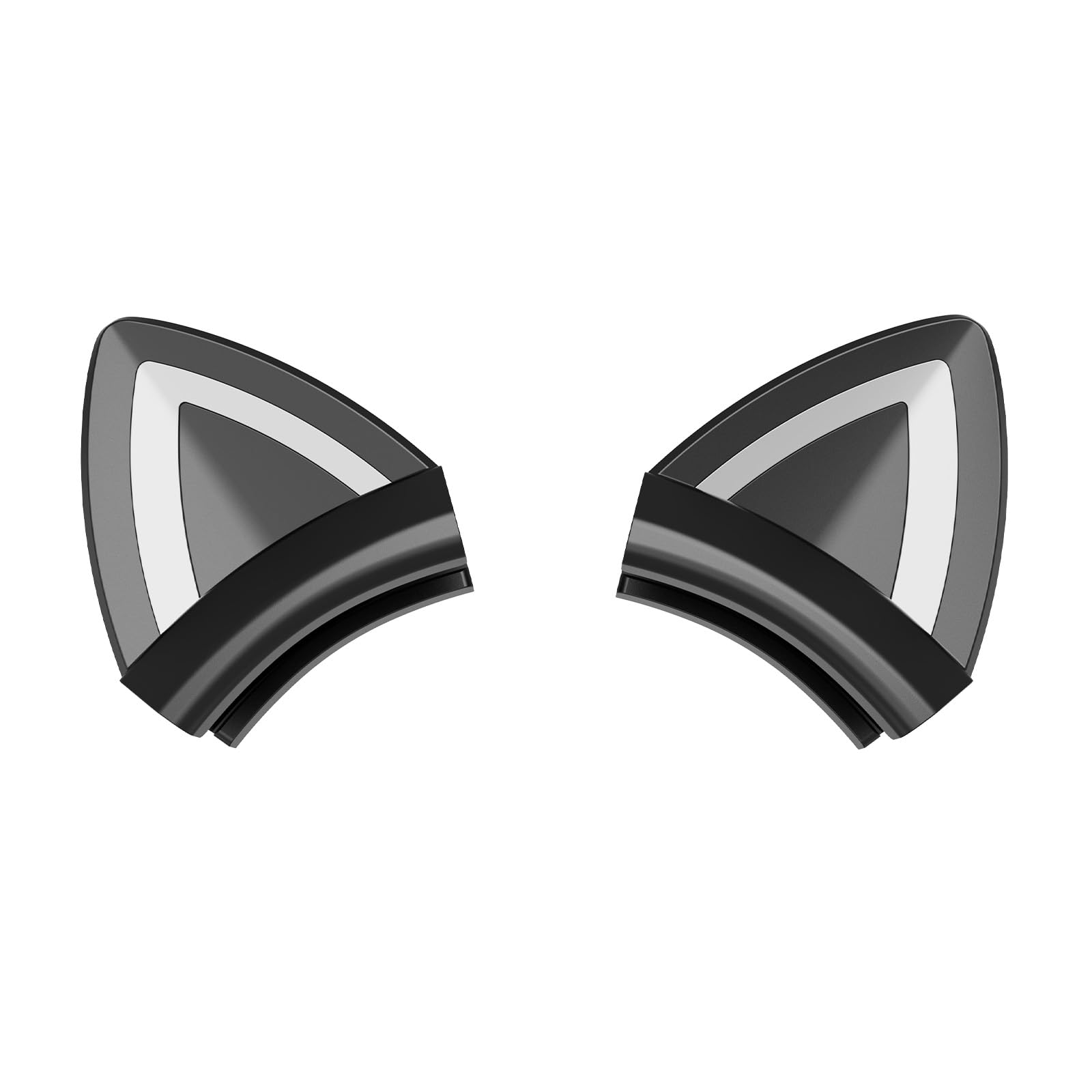 Schwarze Katzenohren für Kopfhörer, Silikon, niedliche Kätzchen-Ohren-Aufsatz, schönes abnehmbares Zubehör, passend für Gaming-Headset, leicht und langlebig