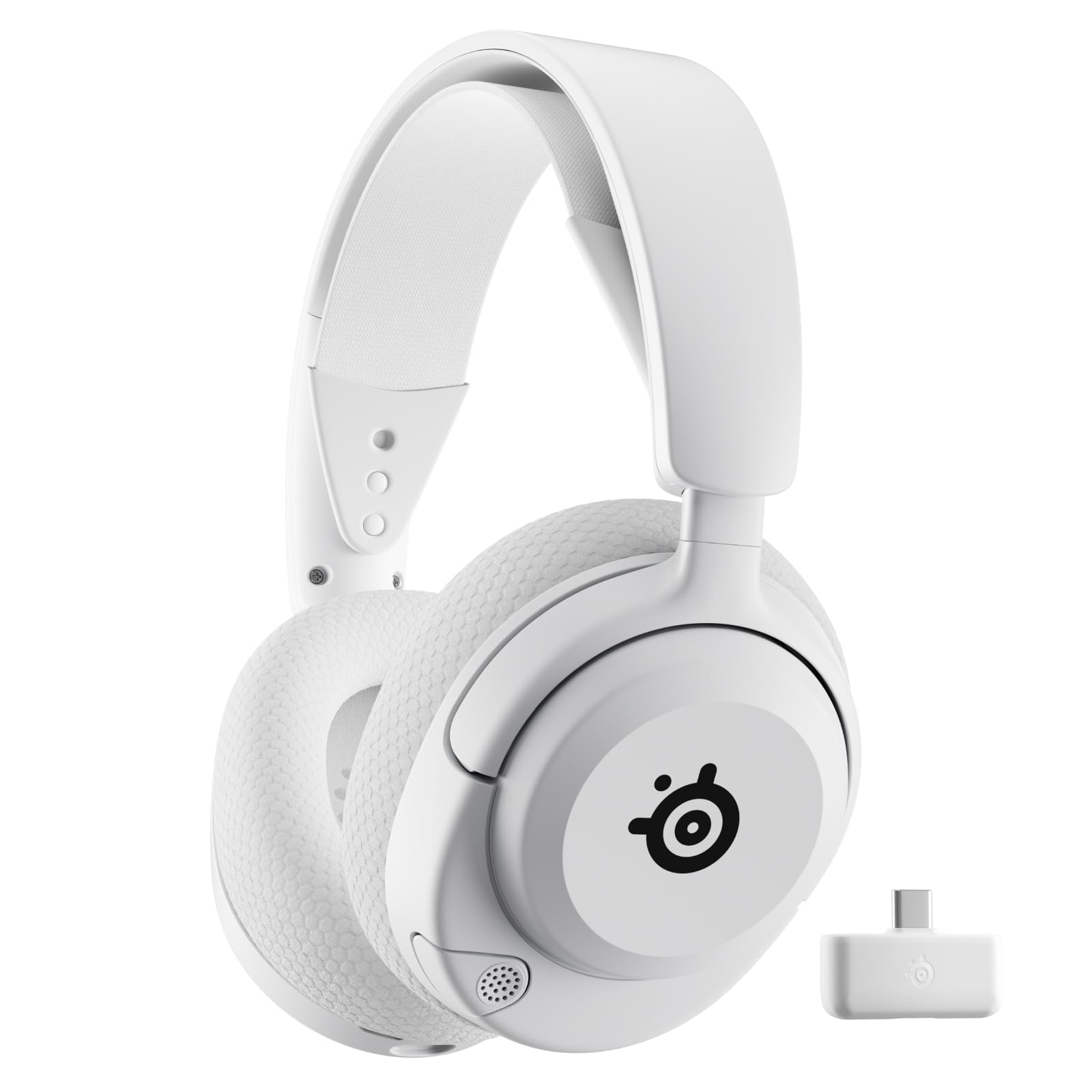 SteelSeries Arctis Nova 5 Kabelloses Multi-System-Gaming-Headset, weiß, magnetische Neodym-Treiber, mehr als 100 Audio-Voreinstellungen – Akku 60 HR – 2,4 GHz oder BT