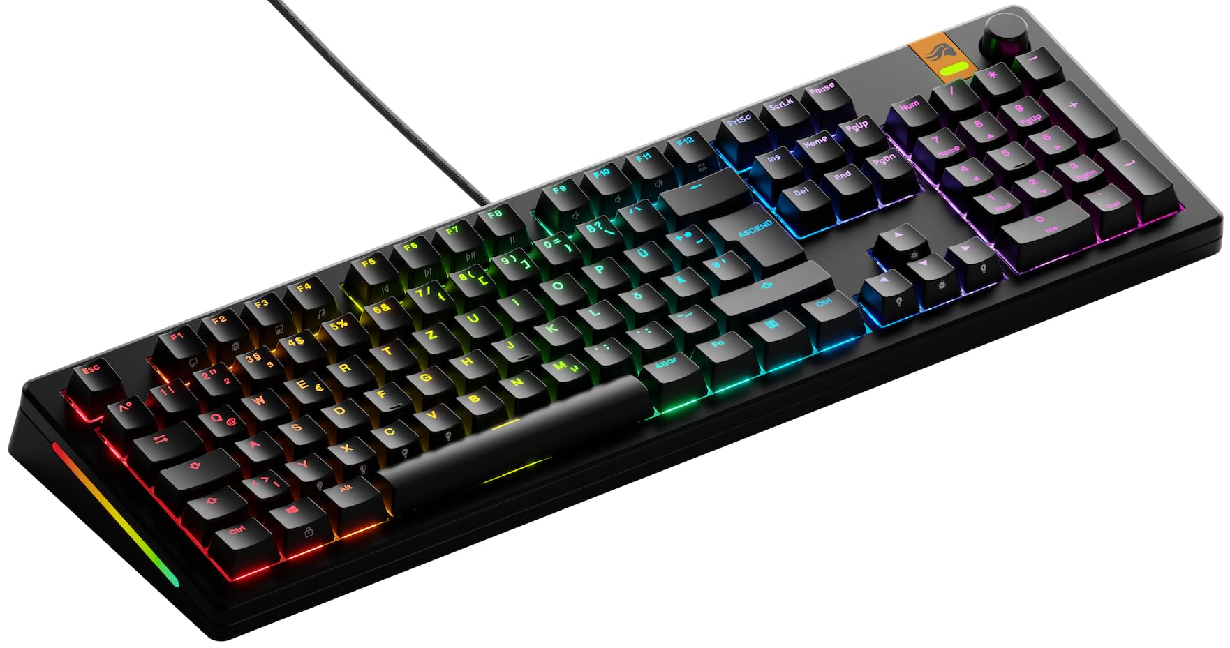 GLORIOUS Gaming GMMK 3 HE Tastatur Rapid Trigger: Hall-Effekt, 8k Abrufrate, MX/HE Schalter, Hot-Swap 100%, Dichtungssystem, Doubleshot PBT Tastenkappen, QWERTZ Deutsch (Schwarz)