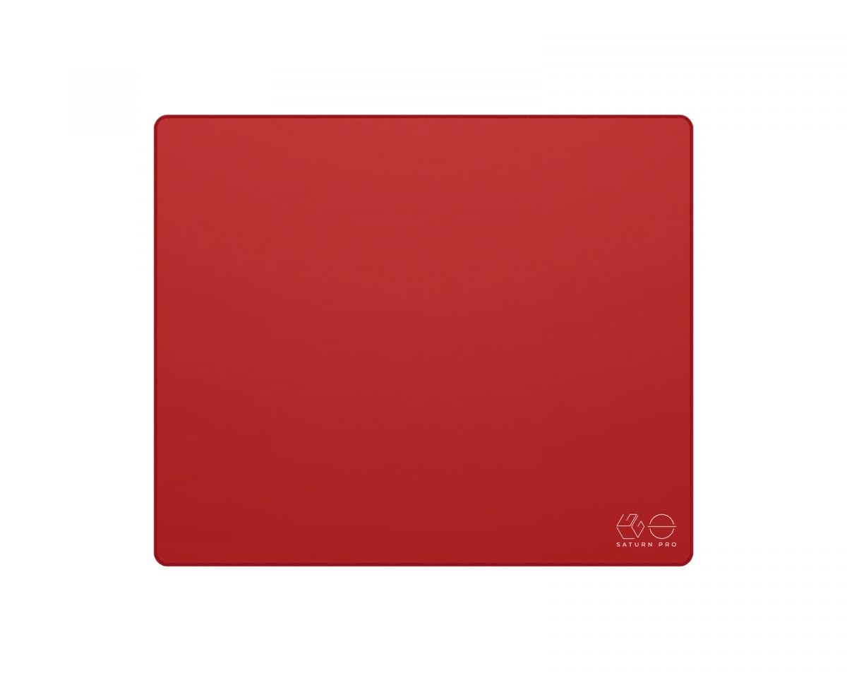 Lethal Gaming Gear Saturn PRO Gaming Mauspad - XL - XSOFT - Rot Rechteckig Schreibtischunterlage, Mousepad für Gaming PC (490 x 420mm)