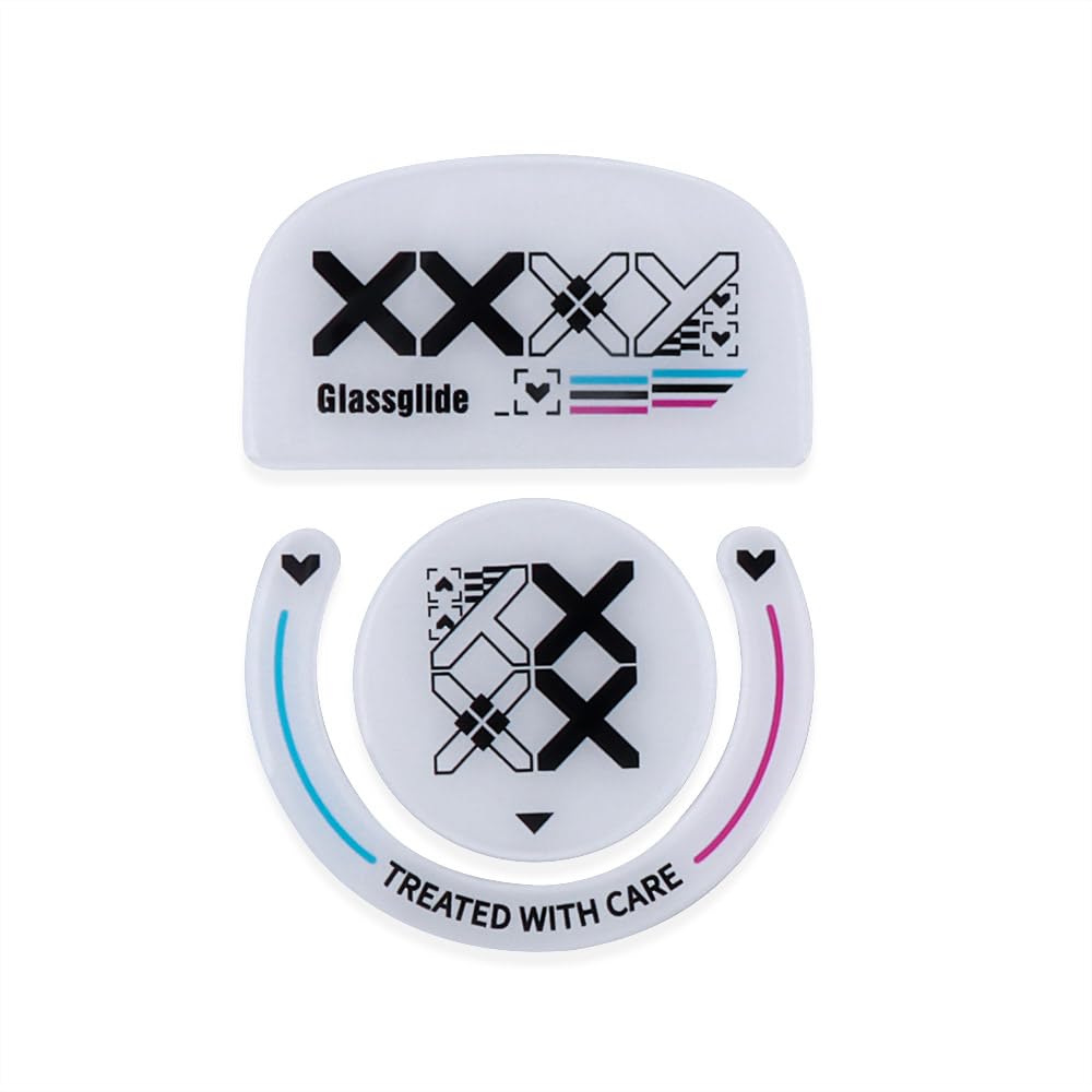 HUYUN Abgerundete geschwungene Kanten Ultra Starke Glasmaus Skatez & Mausfüße & Mäusefüße & Maus Skates Kompatibel für Logit G Pro X Superlight Wireless Gaming Mouse（GPRO X Füße）