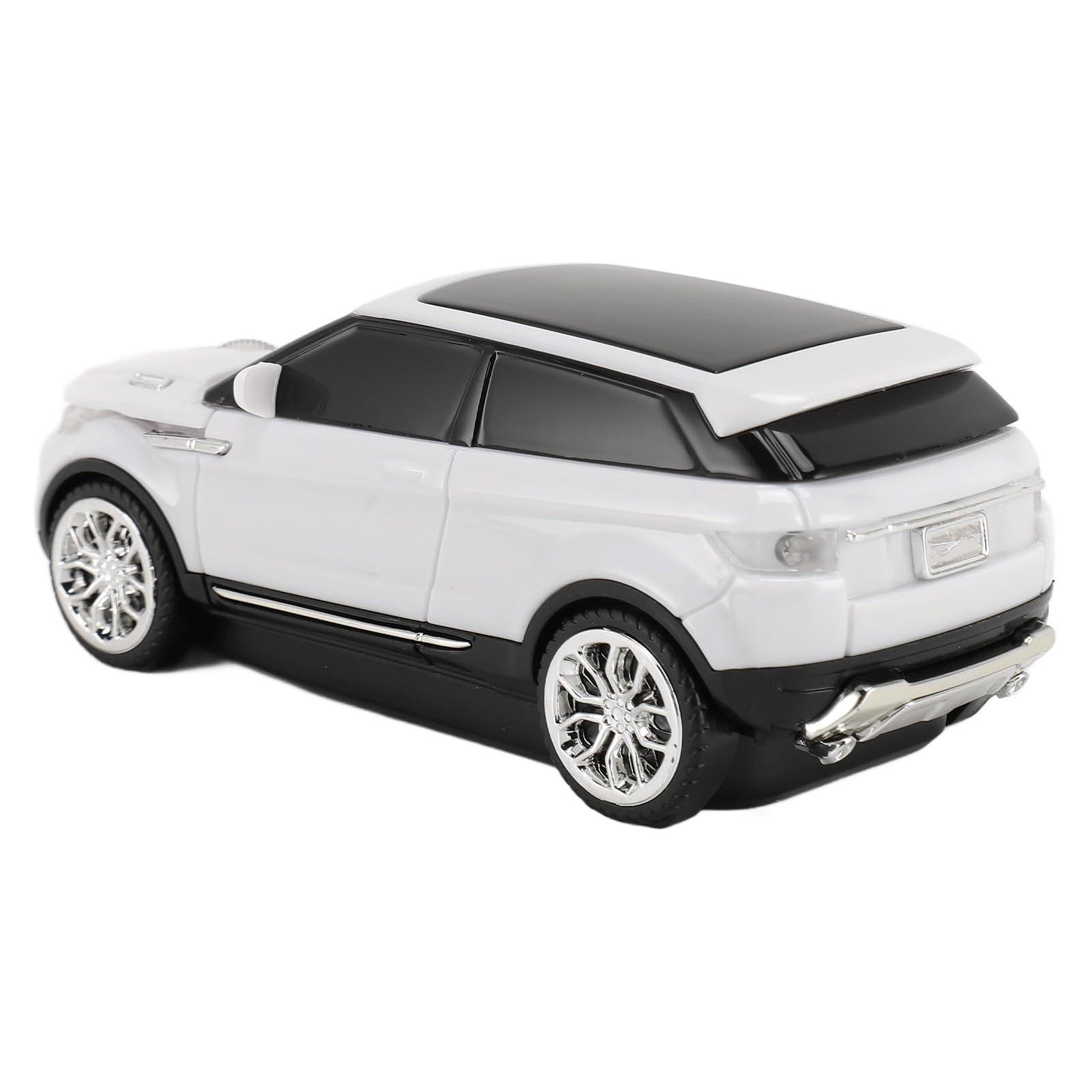 CCYLEZ Sportwagen-Maus, Coole Kabellose Maus in Autoform mit 1600 DPI und USB-Empfänger für Laptop (White)