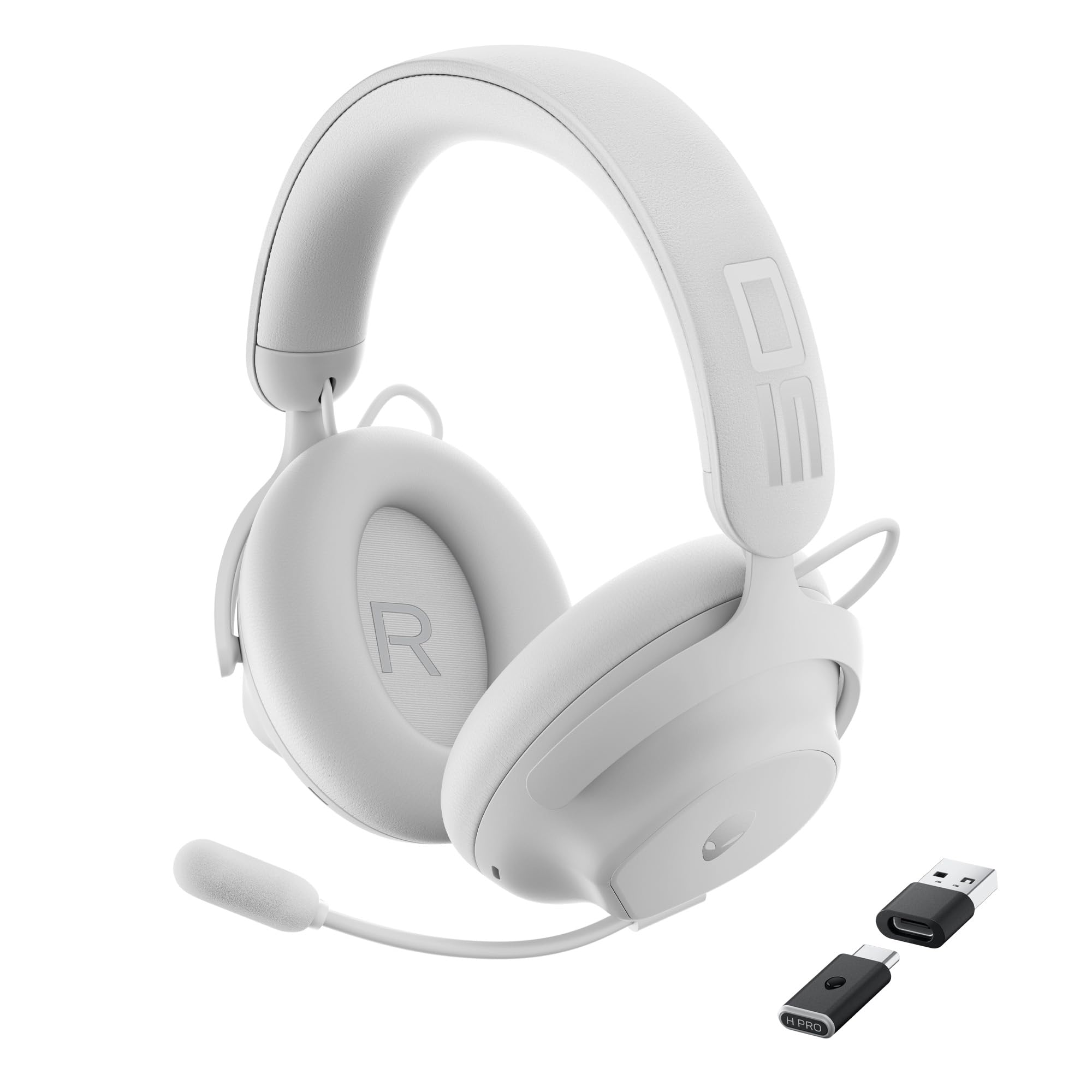 Alienware Pro Wireless Gaming Headset – kabelgebunden/kabellos, Bluetooth 5.3, 15 Minuten Schnellladung, Audioausgang 20 Hz, Akku-Sprechzeit (ANC an) bis zu 24 Stunden (Bluetooth), Mondlicht