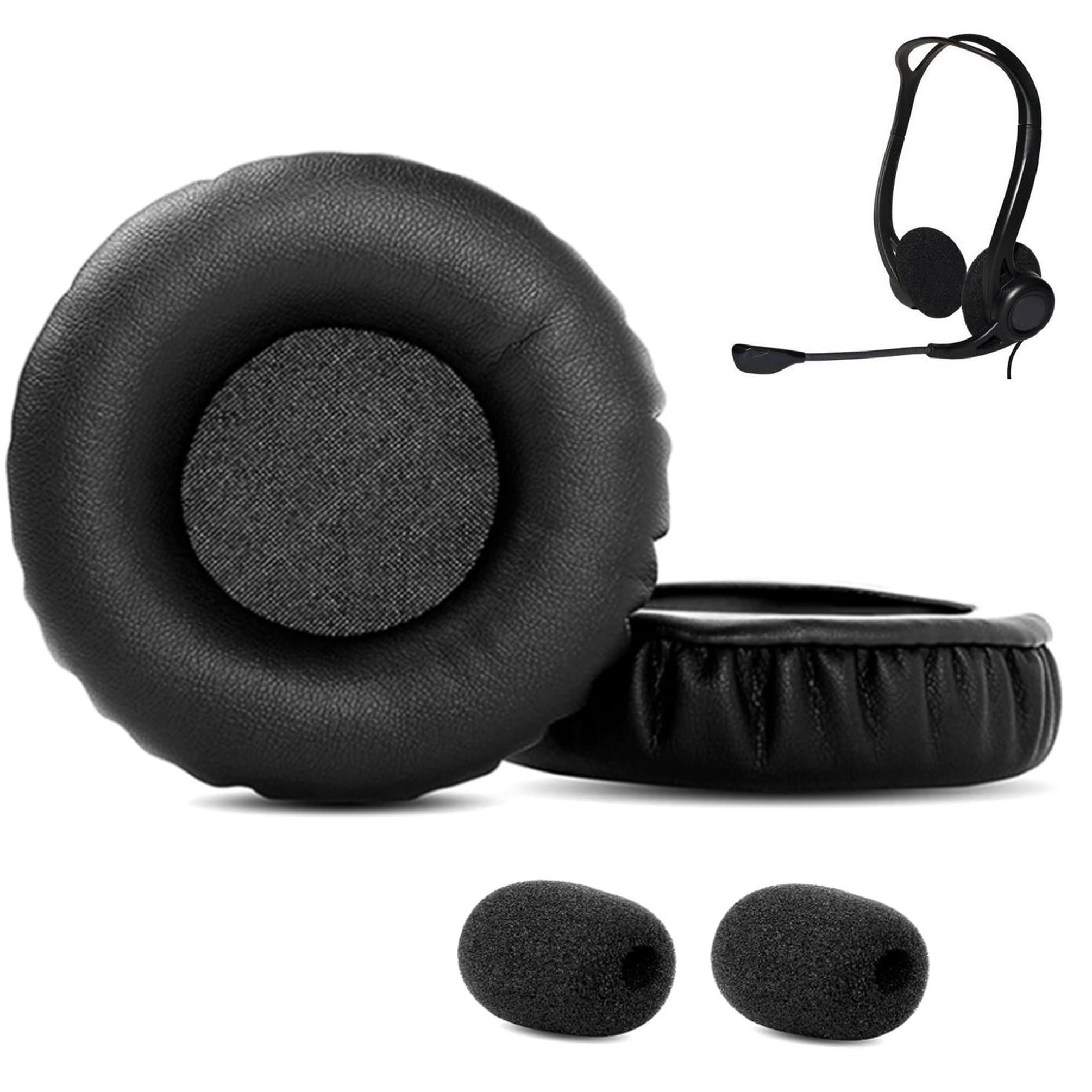 PC Headset 960 USB Kopfhörer Premium-Proteinleder Ersatz Ohrpolster Kompatibel mit Logitech PC Headset 960 USB Kopfhörer Ersatzpolster