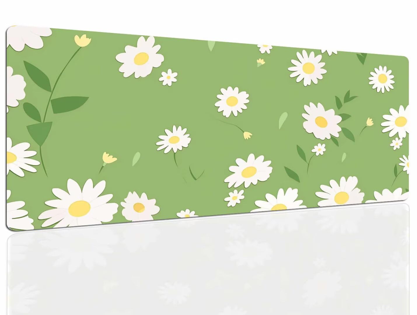 Mauspad Gänseblümchen Gaming Mousepad XXL Mauspad Gaming 1400x700, Mousepads Wasserdicht Mauspads Anti-Rutsch, Schreibtischunterlage Mousepad Groß Mouse Maus Pad Mat, Gaming Desk Pad, Büro Deskmat 23