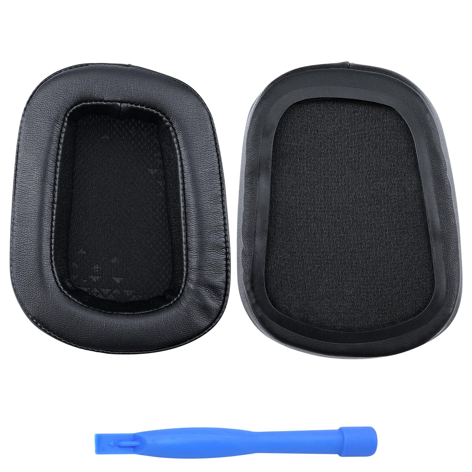 Ersatz Ohrpolster für Logitech G35, G230, G231, G233, G332, G430, G431, G432, G433, G533, G633, G633S, G635, G930, G933, G933S, G935 Kopfhörer von MMOBIEL - Protein PU Kopfhörer Ohrpolster – Schwarz