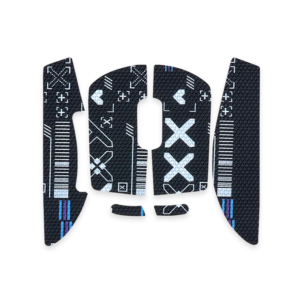HUYUN Maus Seitenteile/Anti Schweiß Paste Grip Tape Ersatz für Logit G Pro X Superlight zweite Generation Wireless Gaming Maus (Muster schwarz)