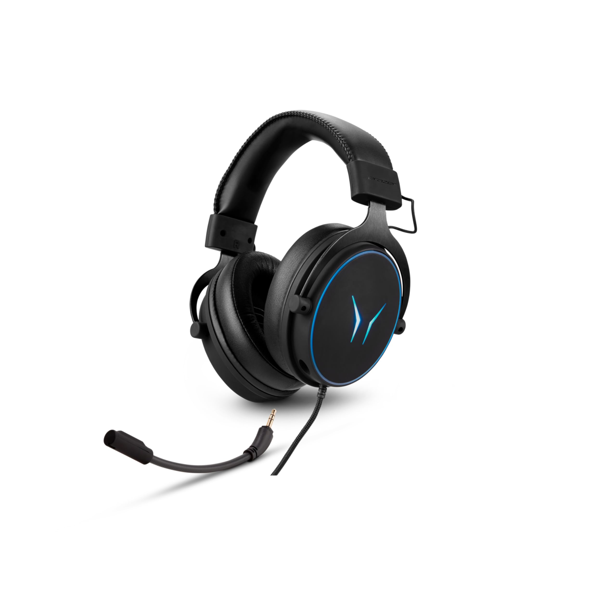 ERAZER Mage P20 Gaming Headset (240cm Kabel, Over Ear, Flexibles & abnehmbares Mikrofon, Fernbedienung, RGB Beleuchtung, 3,5mm Audio, USB, ES9260Q Soundchip)