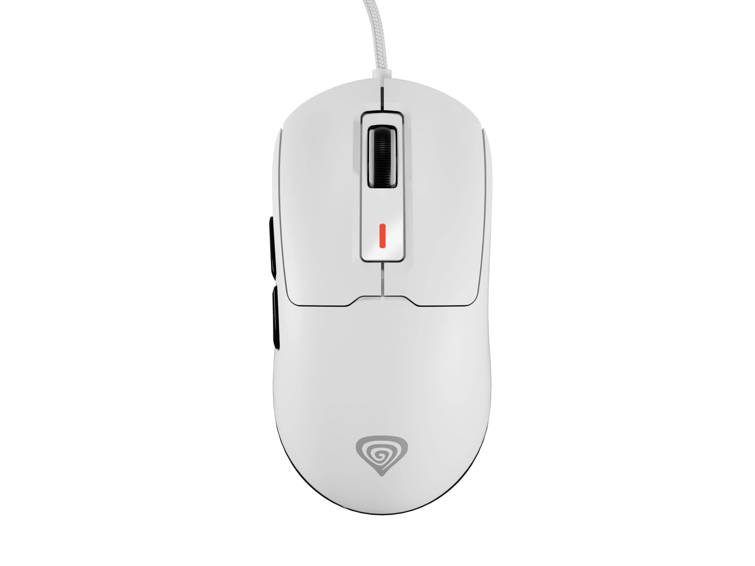 Genesis Ultraleichte Gaming-Maus nur 49 g Gewicht, präzisem 12.000-DPI-Sensor und flexiblem Paracord-Kabel. Entwickelt für schnelle, kontrollierte Bewegungen und Lange Gaming-Sessions, Weiß