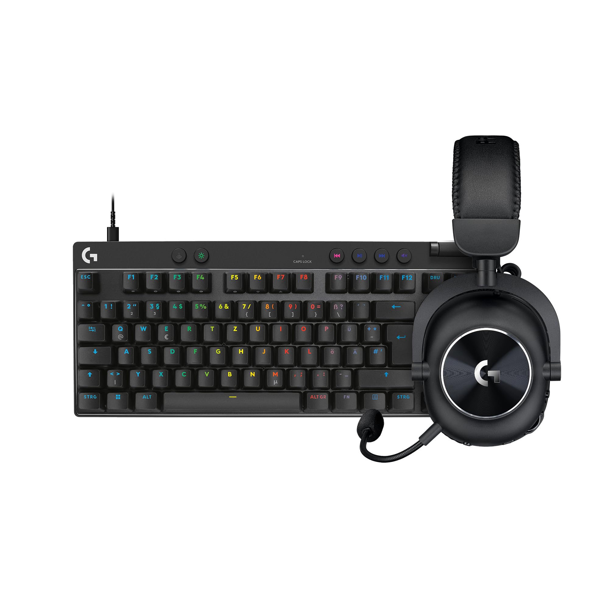G PRO TKL Rapid Keyboard (German Layout - Linear) + G PRO X Superlight 2 Gaming Mouse EER2 - Black