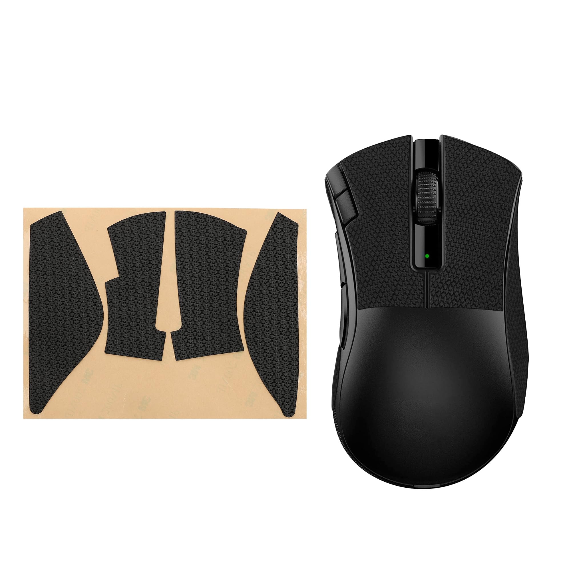 kwmobile Gaming Maus Grip Tape kompatibel mit Razer DeathAdder V2 X Maus - Rutschfestes Griffband für PC Maus - Schwarz