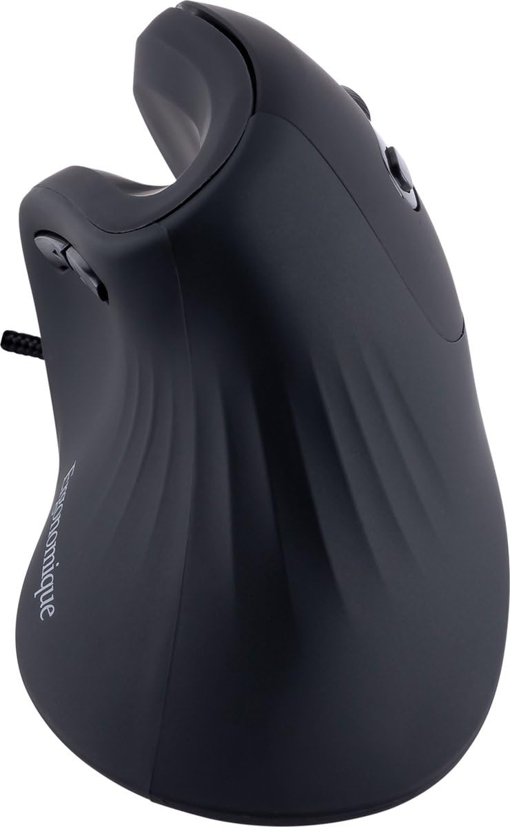 Ergonomische Cobra-Computermaus mit Kabel für Rechtshänder, USB-Kabel 170 cm, Geräuschlos, Bewegungsfreiheit, hohe Auflösung, einstellbare DPI, ergonomisches Handgriffdesign für Komfort am Handgelenk