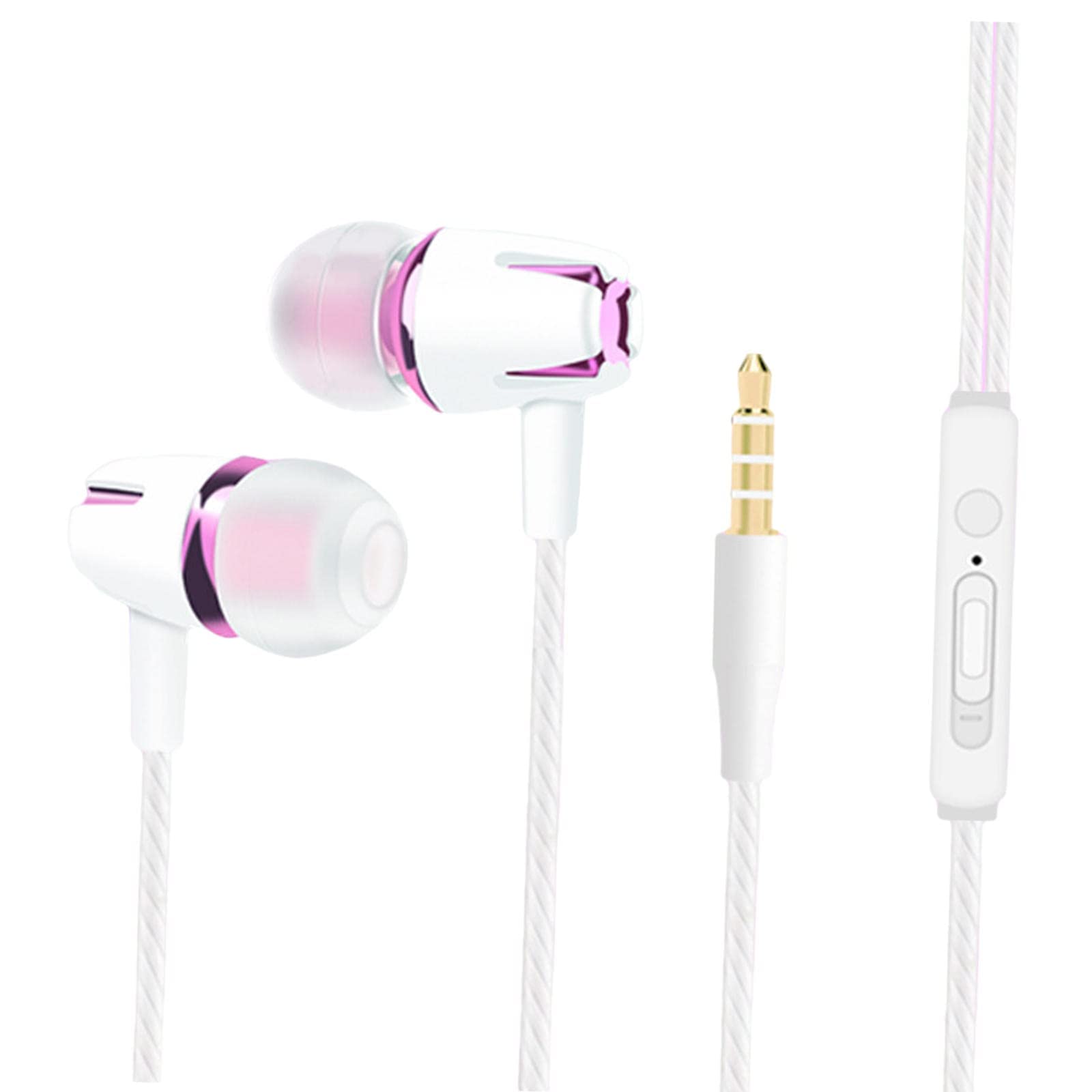 Phones Kabelgebundene Kopfhörer, kabelgebundene Ohrhörer, Headset für Laufen, Gaming, Übungen, goldenes Upgrade/schwarzes Upgrade (Rose Red Upgrade)