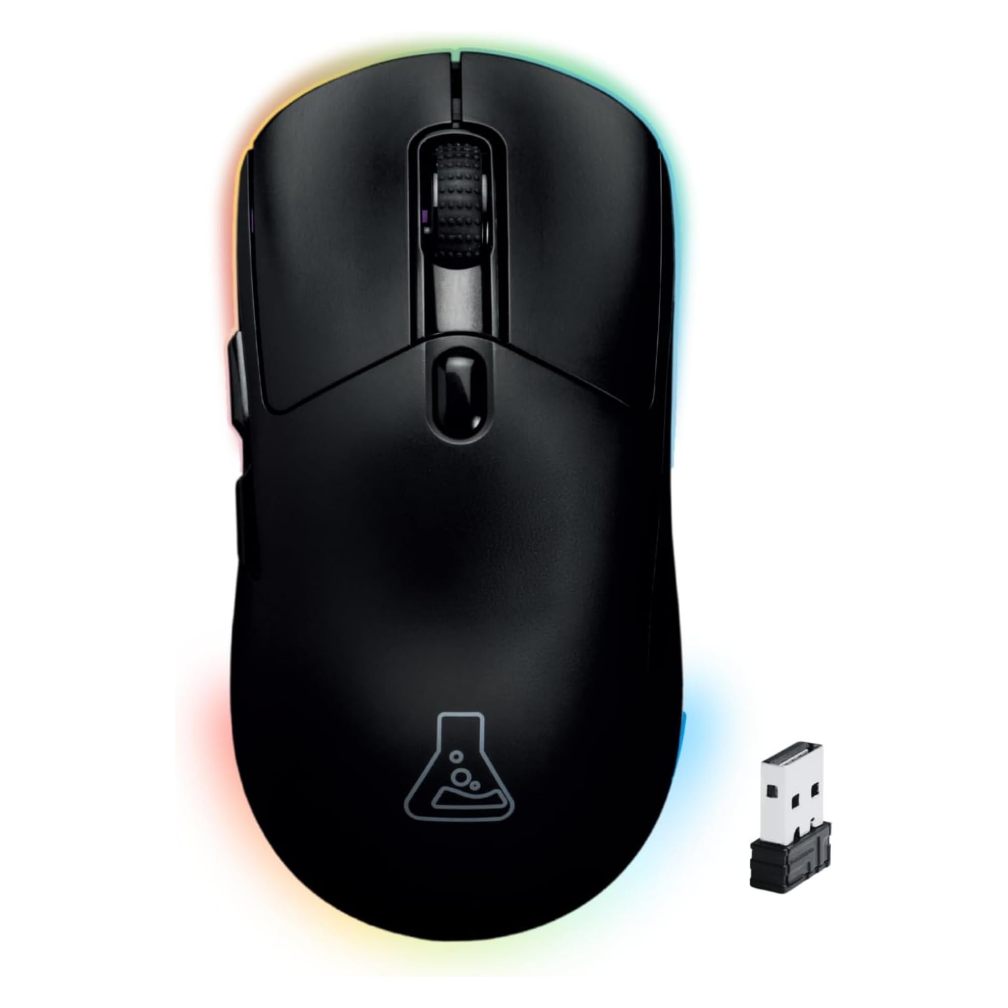 The G-Lab – Kult Titanium – Kabellose Gaming-Maus Bluetooth / 2.4 GHz/Kabel – Triple-Modus, 100h Akkulaufzeit, RGB, 12.000 DPI – 100% personalisierbare für PC, PS4,PS5,Xbox – New
