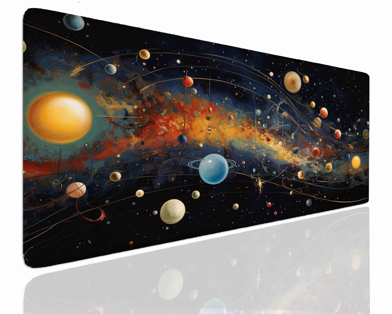 Mauspad Gaming Groß 900x500x4mm Fantasy XXL Mousepad Groß Wassxerdicht Tischunterlage Speed Gaming Maus Tastatur Matte PC Laptop rutschfeste Gummibasis Mouse Mat für Office Home Gamer J-330