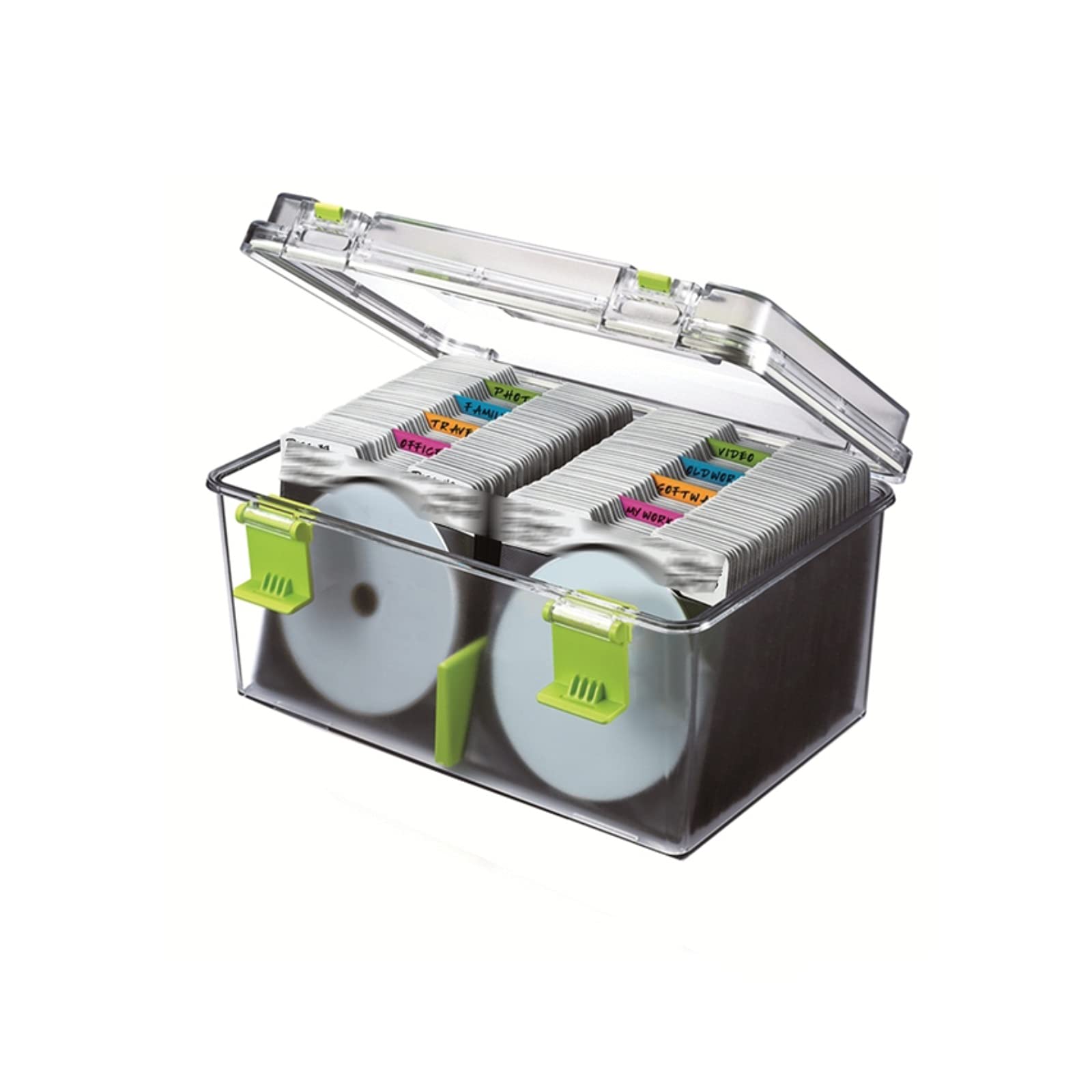 Record Storage Shelf/Holder Plastic Storage,Holds DVD's,Video Games PS4 Gaming Accessories,Headset- Clear DVD/CD Rack