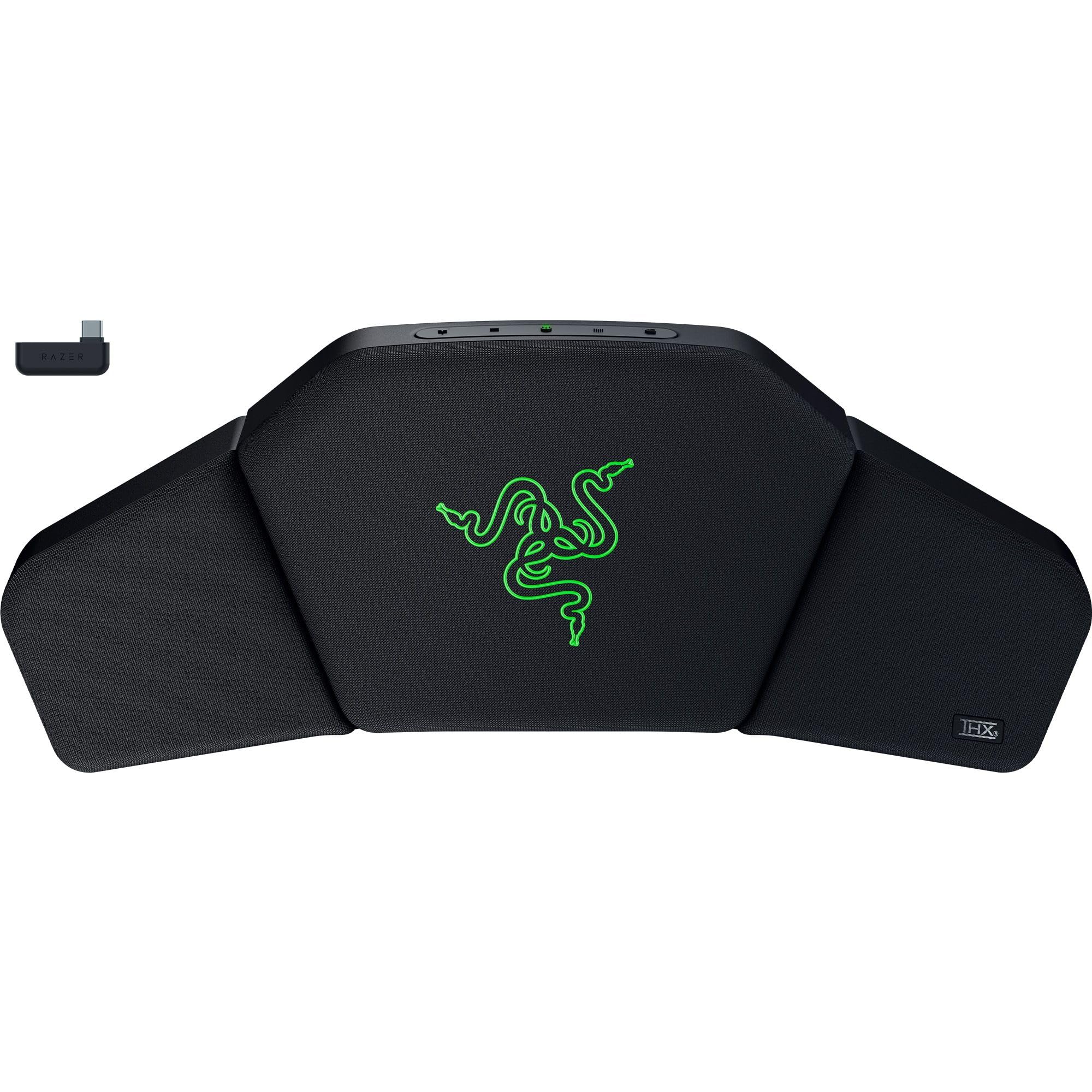 Razer Clio - THX Spatial Audio-fähiges kabelloses Lautsprecherkopfkissen (gepolsterte Auflage, 43mm Full Range Treiber, HyperSpeed Wireless und Bluetooth, 14 Std Akkulaufzeit) Schwarz