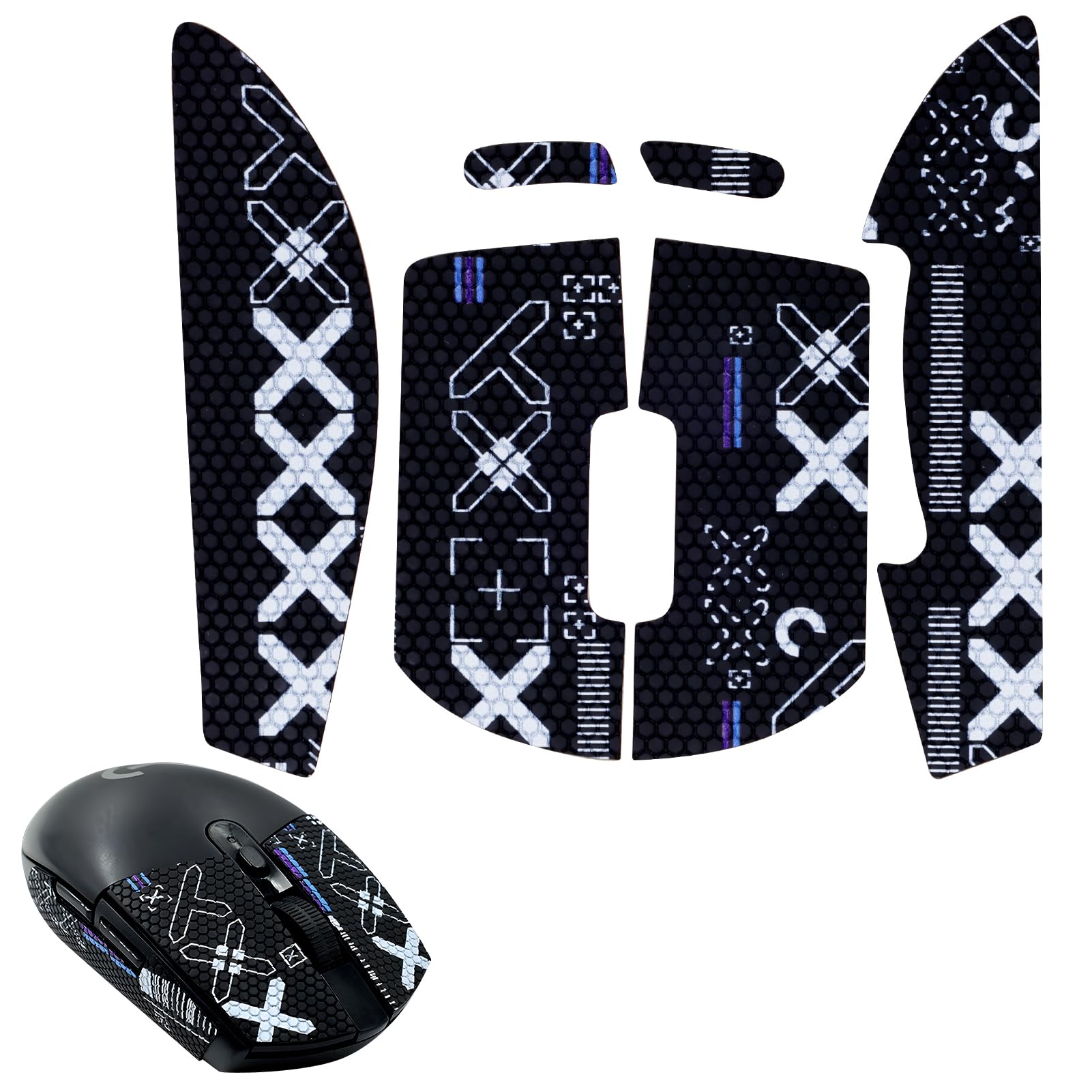 Mouse Grip Tape kompatibel mit G Pro Wireless X Superlight Gaming Mouse, Verbessert die Griffigkeit und Kontrolle für ultimative Präzision und Komfort beim Gaming
