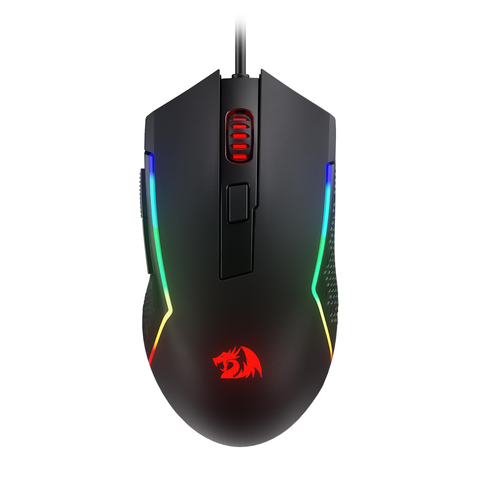 Redragon M616 RGB-Gaming-Maus, kabelgebundene optische Maus mit 10000 DPI, 6 programmierbaren Tasten und 8 Hintergrundbeleuchtungsmodi, Software unterstützt DIY-Tastenkombinationen