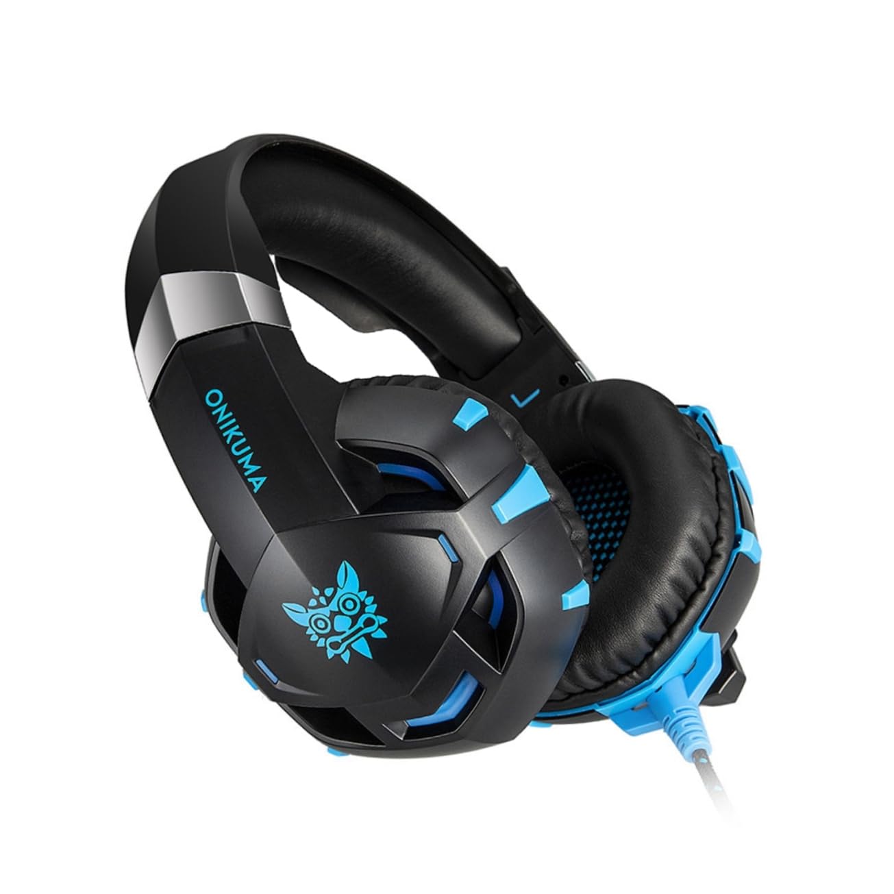 SUNCN Gaming-Kopfhörer mit Kabel, Größe M, Blau