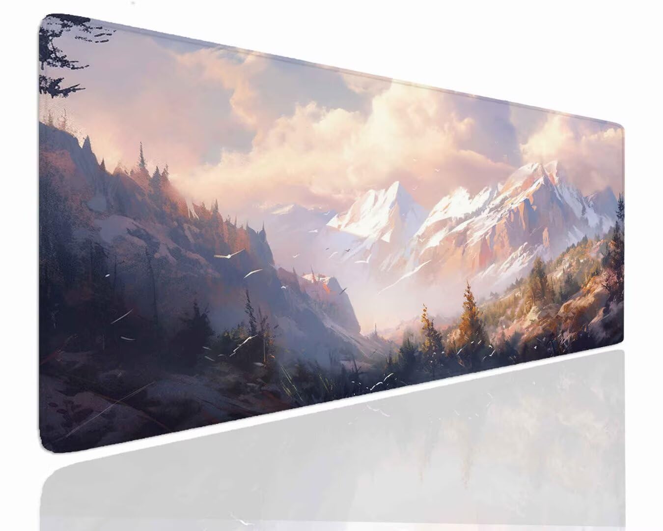 Mauspad Gaming Groß 1200x600x4mm Outside XXL Mousepad Groß Wassxerdicht Tischunterlage Speed Gaming Maus Tastatur Matte PC Laptop rutschfeste Gummibasis Mouse Mat für Office Home Gamer J-732