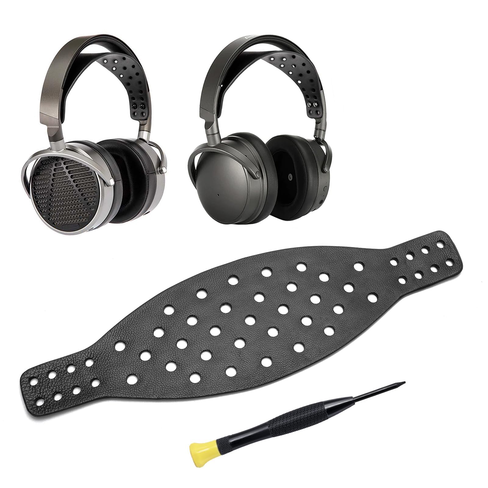 Breiter Kopfbügel aus Lammleder von Kompatibel mit dem Audeze Maxwell Gaming-Headset und dem professionellen Kopfhörer Audeze MM-100, hochwertiges doppelseitiges Leder, handgefertigt