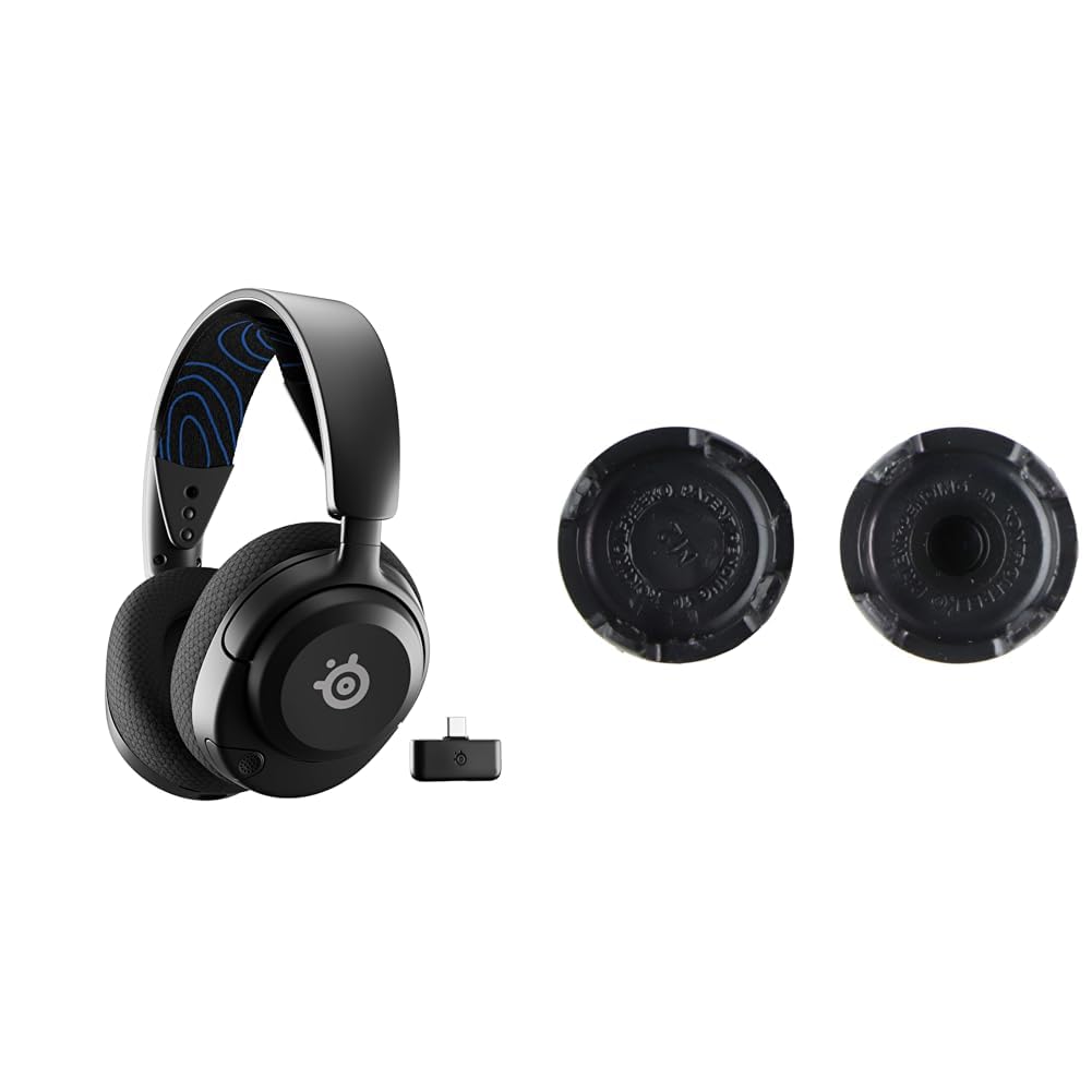 SteelSeries Arctis Nova 5P Wireless PS5 Gaming Headset + KontrolFreek FPS Freek Galaxy Black für Playstation 4 (PS4) und Playstation 5 (PS5)