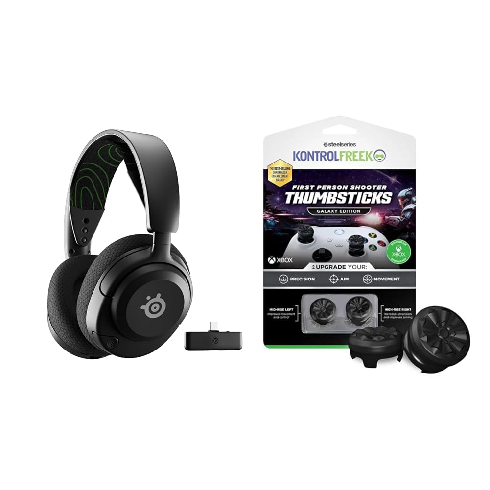 SteelSeries Arctis Nova 5X Wireless Xbox Gaming Headset + KontrolFreek FPS Freek Galaxy Black für Xbox One und Xbox Series X Controller