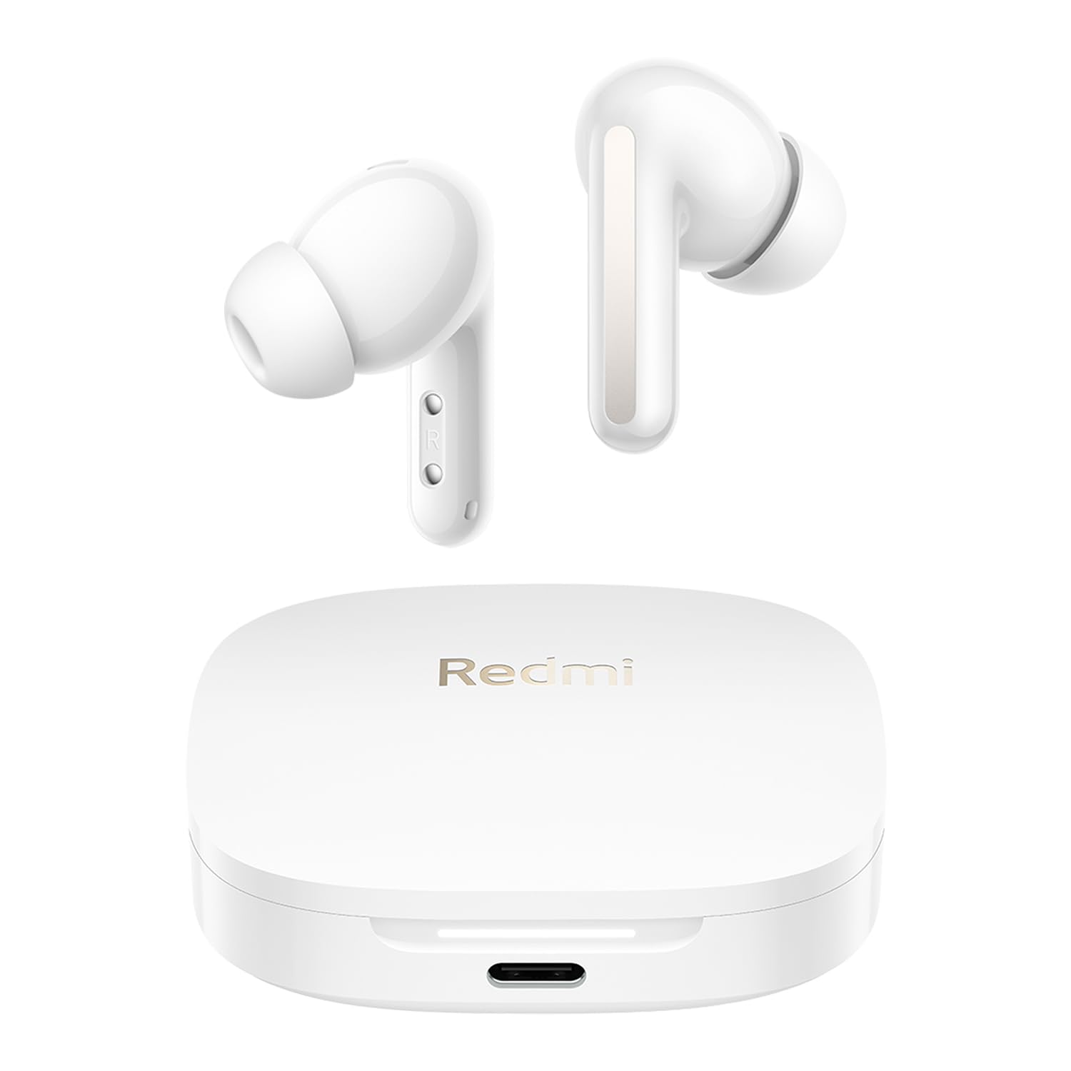 XIAOMI Redmi Buds 6 – Kabellose Bluetooth-In-Ear-Kopfhörer, Dual-Treiber, immersiver Sound, 49 dB aktive Geräuschunterdrückung, bis zu 10h+42h Akkulaufzeit, IP54, Weiß