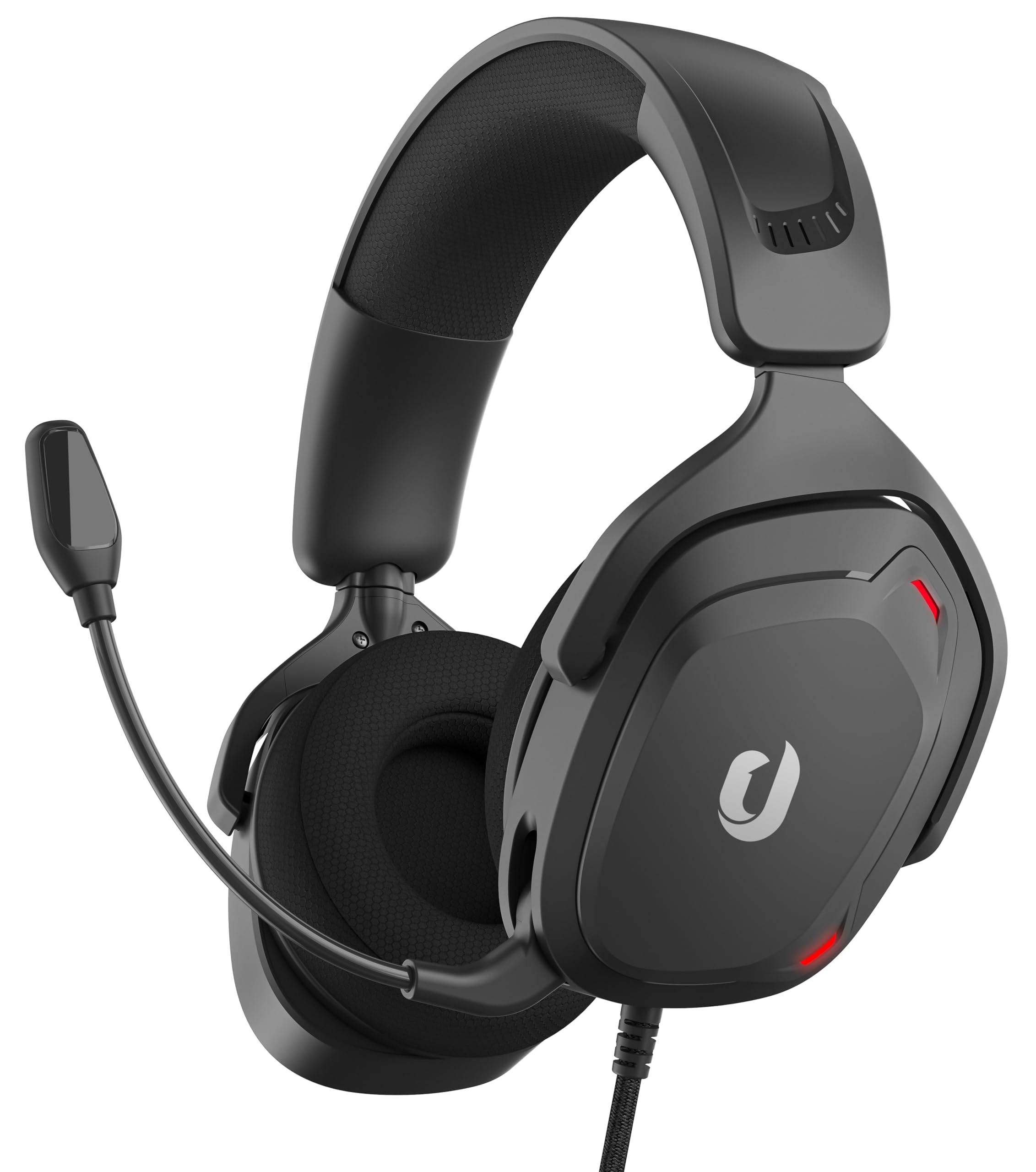 JIMYIU Gaming Headset für PS5 PS4 PC, Kabelgebundenes 3.5mm Gaming Headset Noise Cancelling mit Mikrofon für Xbox One, Xbox Series X|S Schwarz (Verkabelte Version)