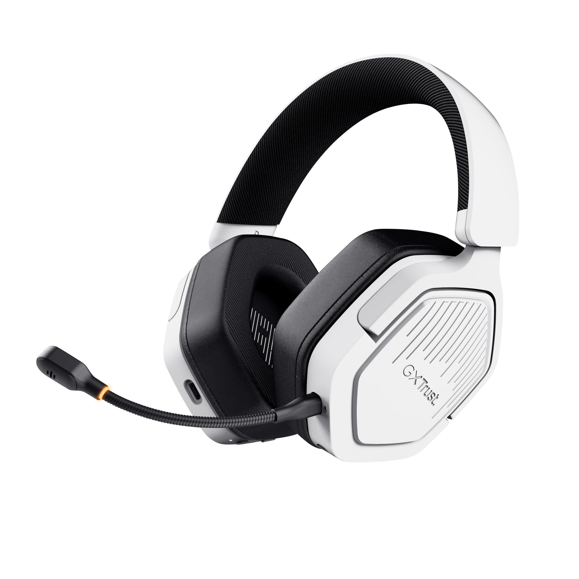 Trust GXT 1493W Ravox Gaming Headset Wireless Bluetooth + 2.4 GHz für PS5 PS4 Switch PC Xbox Mobile, 50mm Treiber, 70H Akkulaufzeit, Over-Ear Kopfhörer Kabellos Bluetooth mit Mikrofon, Weiß