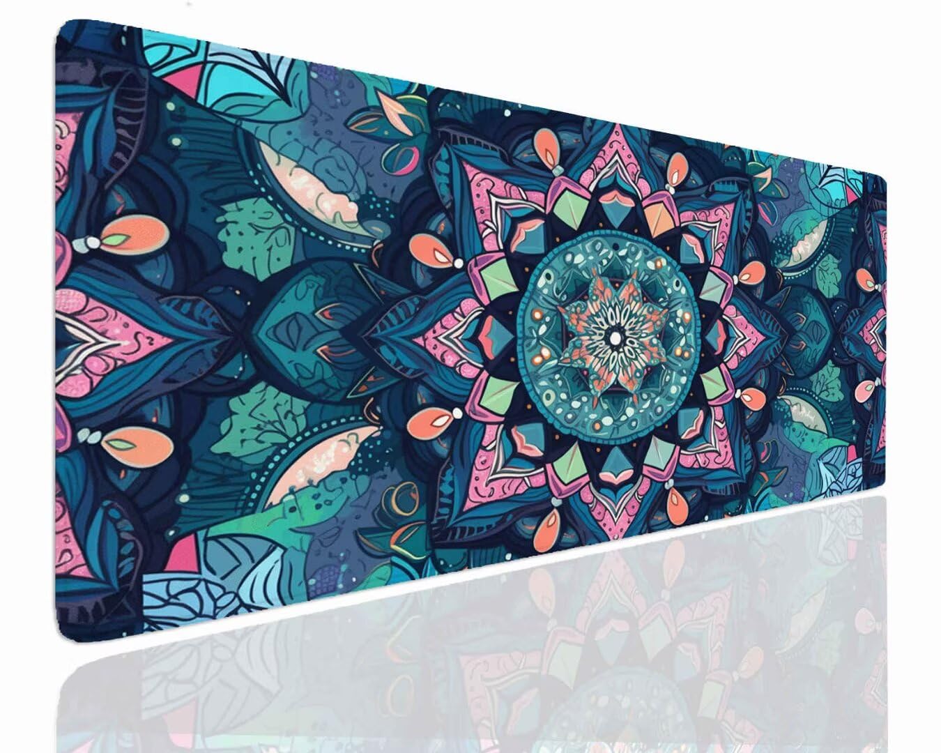Mauspad Gaming Groß 1200x600x4mm Mandala XXL Mousepad Groß Wassxerdicht Tischunterlage Speed Gaming Maus Tastatur Matte PC Laptop rutschfeste Gummibasis Mouse Mat für Office Home Gamer J-617